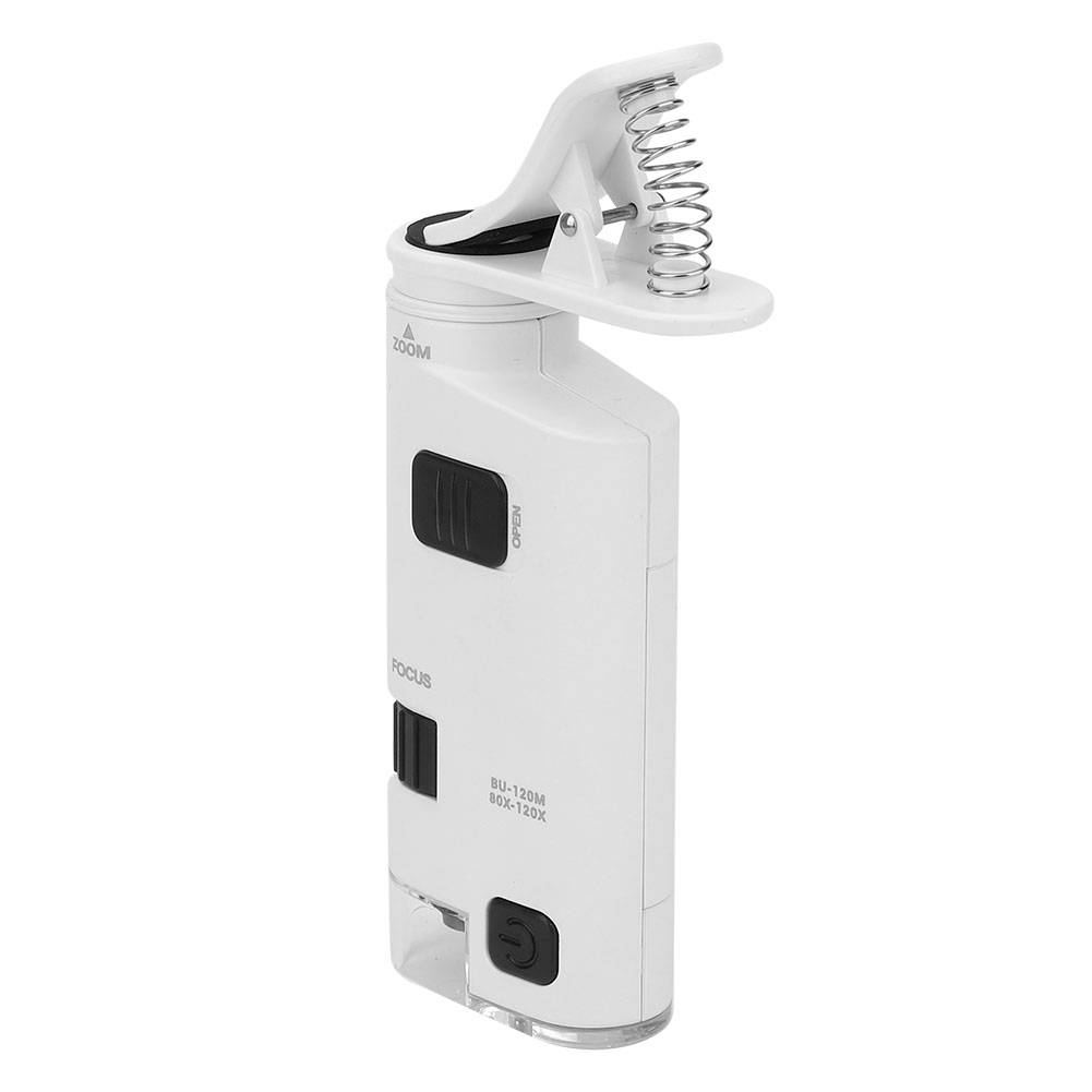 80-120-fache Led-mikroskop Für Mobiltelefone, Mini-lupe Für Smartphones, Einstellbarer Zoom