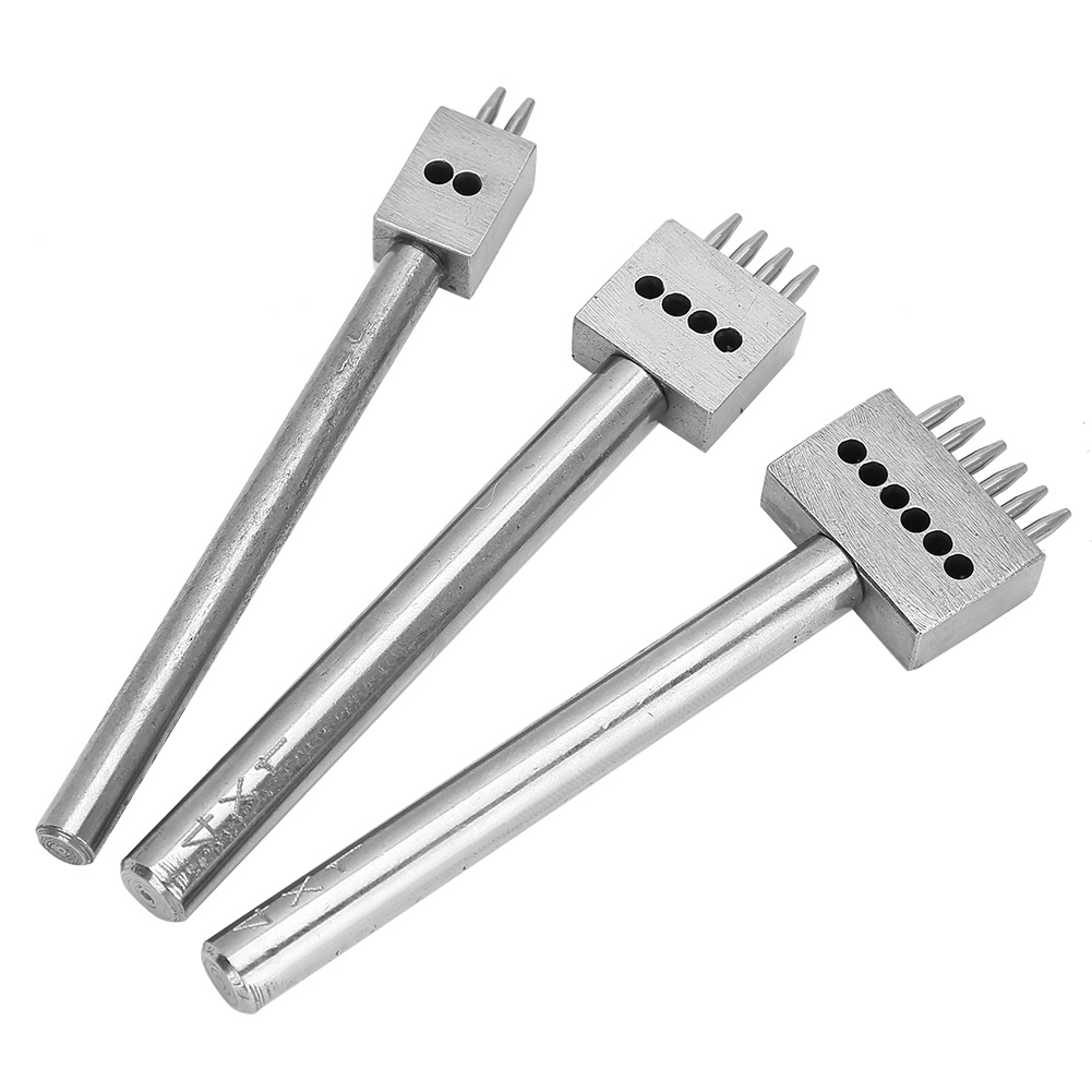 Set Mit 3 Lederbearbeitungs-abstandshaltern, Gürtellocher (4 Mm (2+4+6))