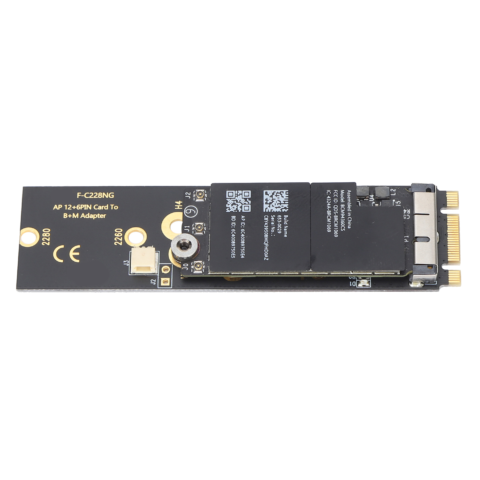 Bcm94360cs Wlan-kartenadapter Zu M.2 Nvme Ngff Key B+m Ssd Für Laptop, Desktop Und Tablet (ohne Externe Antenne).