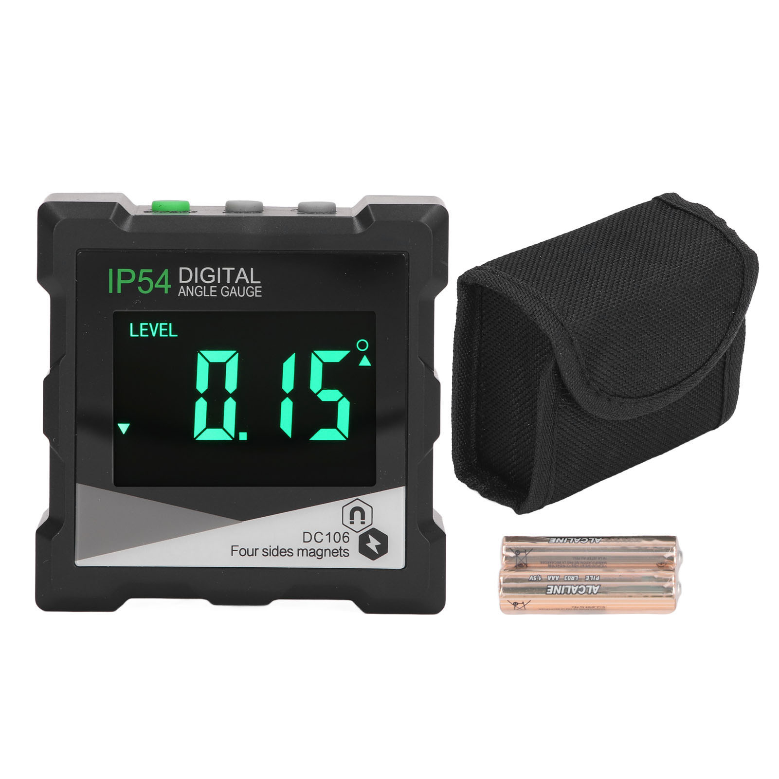 Digitaler Neigungsmesser 4 X 90°, Elektronische Wasserwaage, Hintergrundbeleuchtetes Lcd-display, Schutzart Ip54