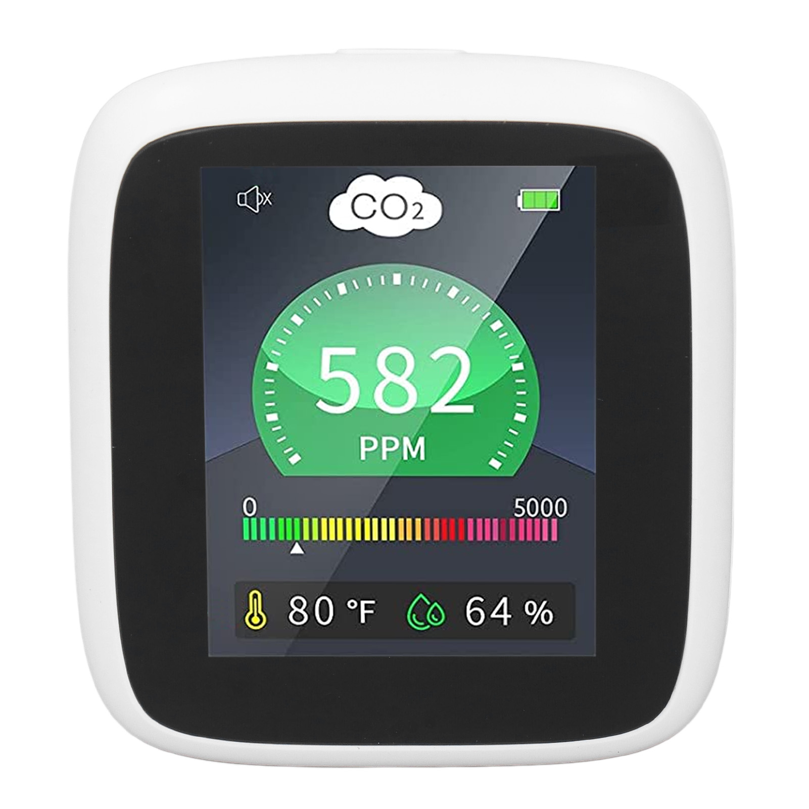 Innenraum-kohlendioxid-detektor (co2), Luftqualitätsmonitor (co2), Thermometer Und Hygrometer Mit Alarmfunktion, Ideal Für Reisen.