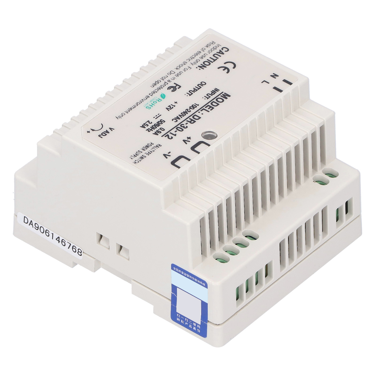 Dr-serie Din-schienen-netzteil Mit Einstellbarer Led-schaltung Für Den Schaltschrank Dr-30-12