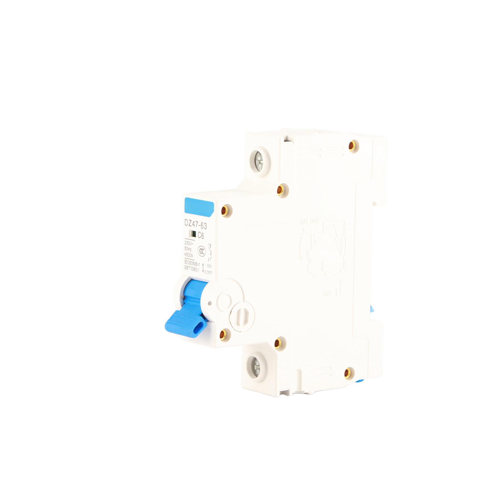 Miniatur-1p-leistungsschalter Für Kleine Generatoren Dz47-63 230 V 6 A