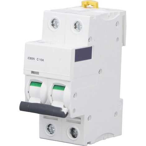 Miniatur-2p-leistungsschalter, Fehlerstrom-trennschalter, Din-schienenmontage, 400 V 10 A Ic65n C10a