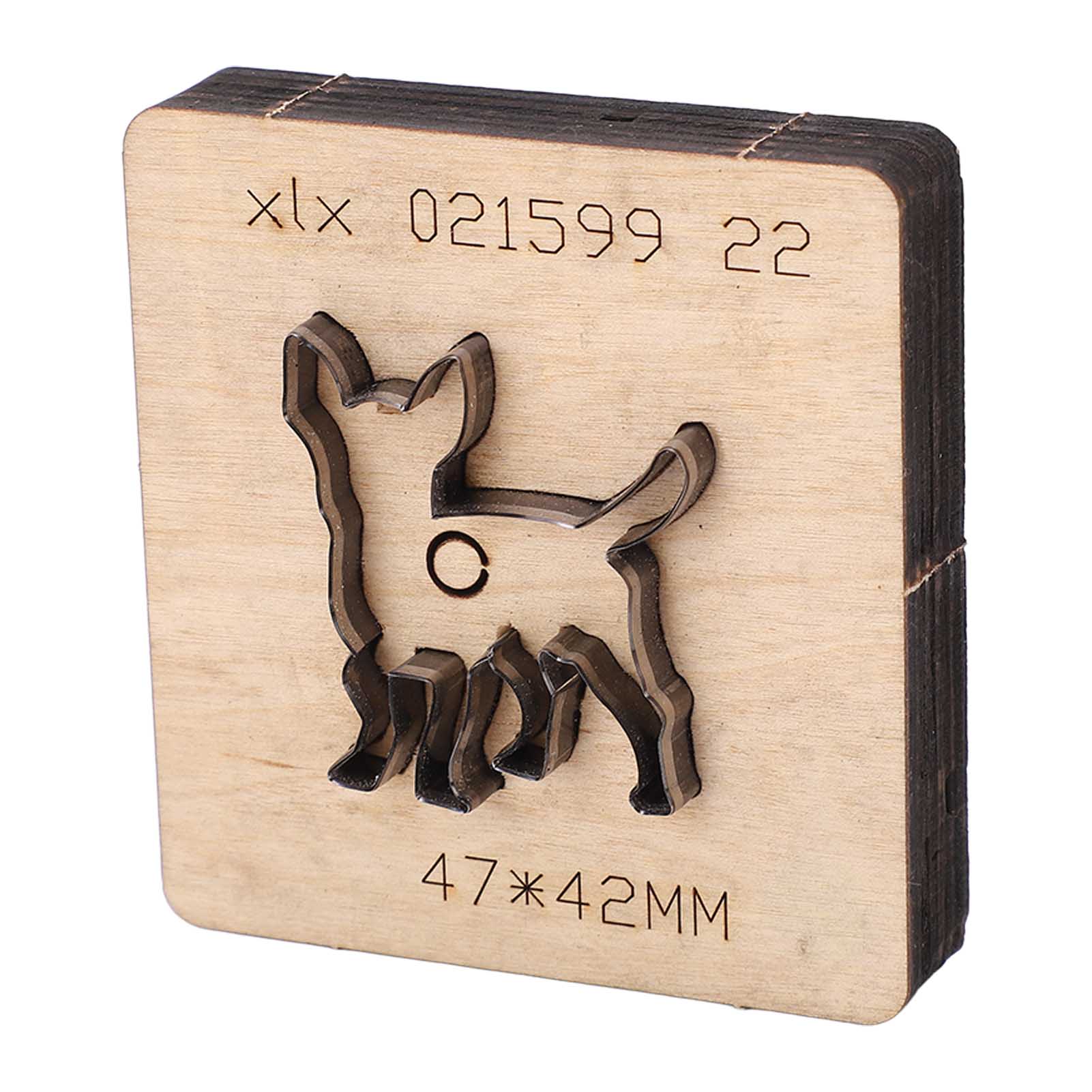 Stanzform Aus Legiertem Stahl In Hundeform, Lederstanzform Mit Holzplatte Für Bastelarbeiten