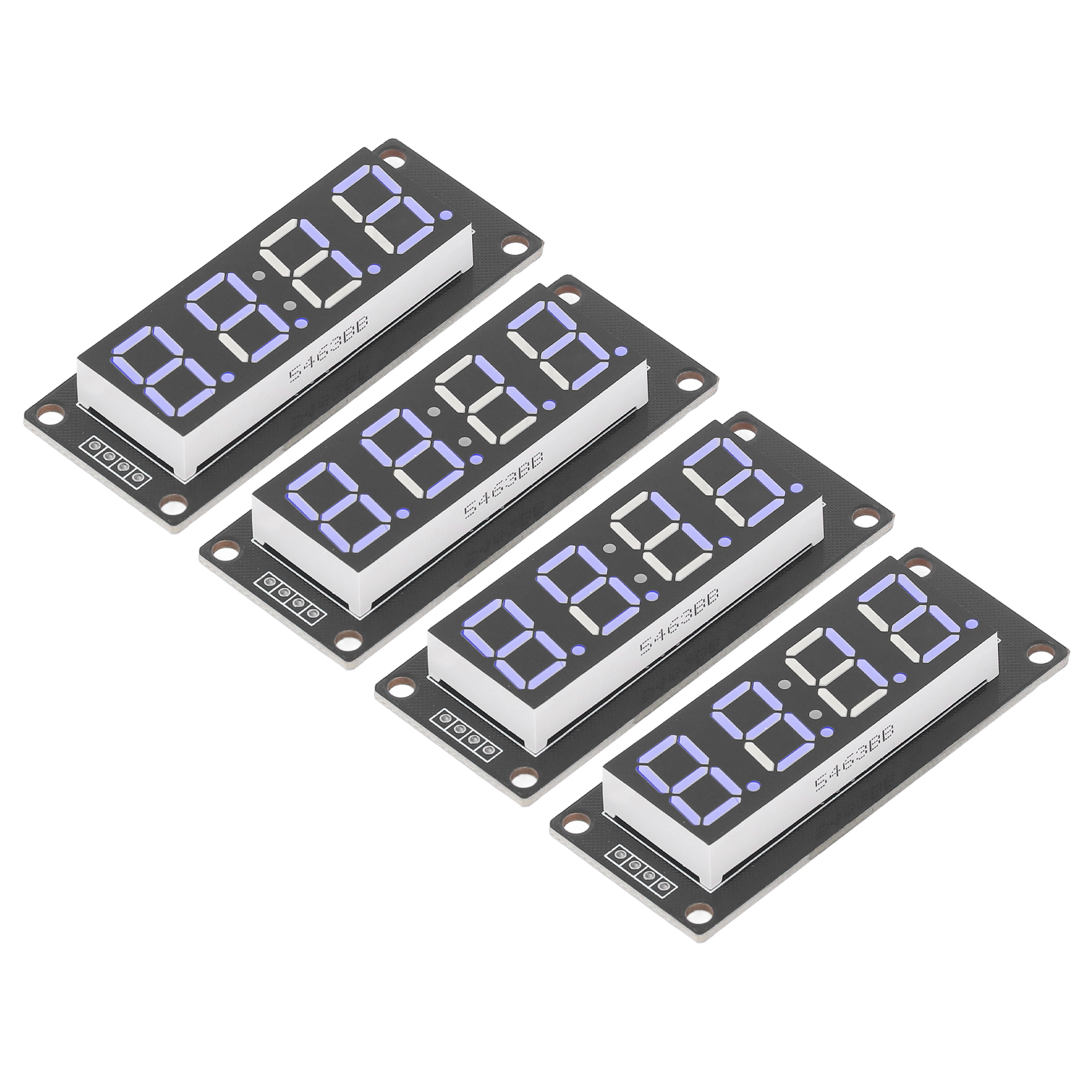 Satz Aus 4 Led-digitalanzeigen Mit 4 Ziffern, 7-segment-uhrmodul Tm1637 0,56 Zoll Blau Mra041c