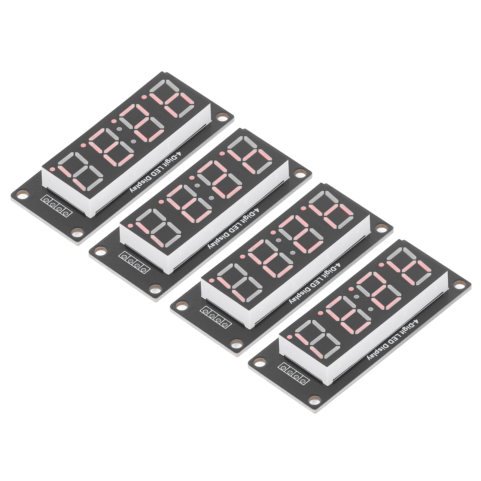 Packung Mit 4 Digitalen 4-stelligen Led-anzeigen, 7-segment-uhrmodul Tm1637 0,56 Zoll Rot Mra041d