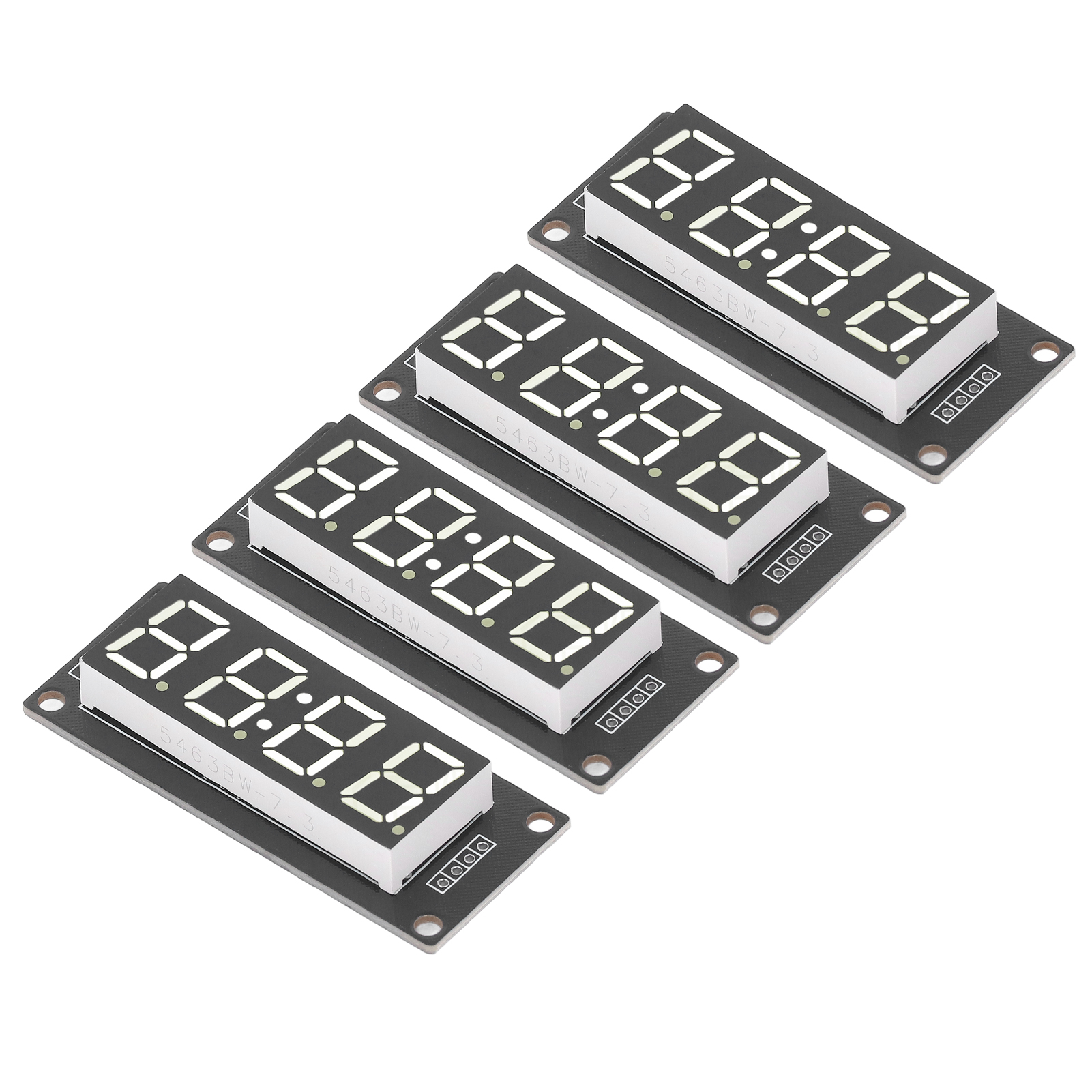Satz Mit 4 Vierstelligen Digitalanzeigen, Led-röhren, 7-segment-uhrmodul Tm1637, Weiß, 0,56 Zoll, Mra041b