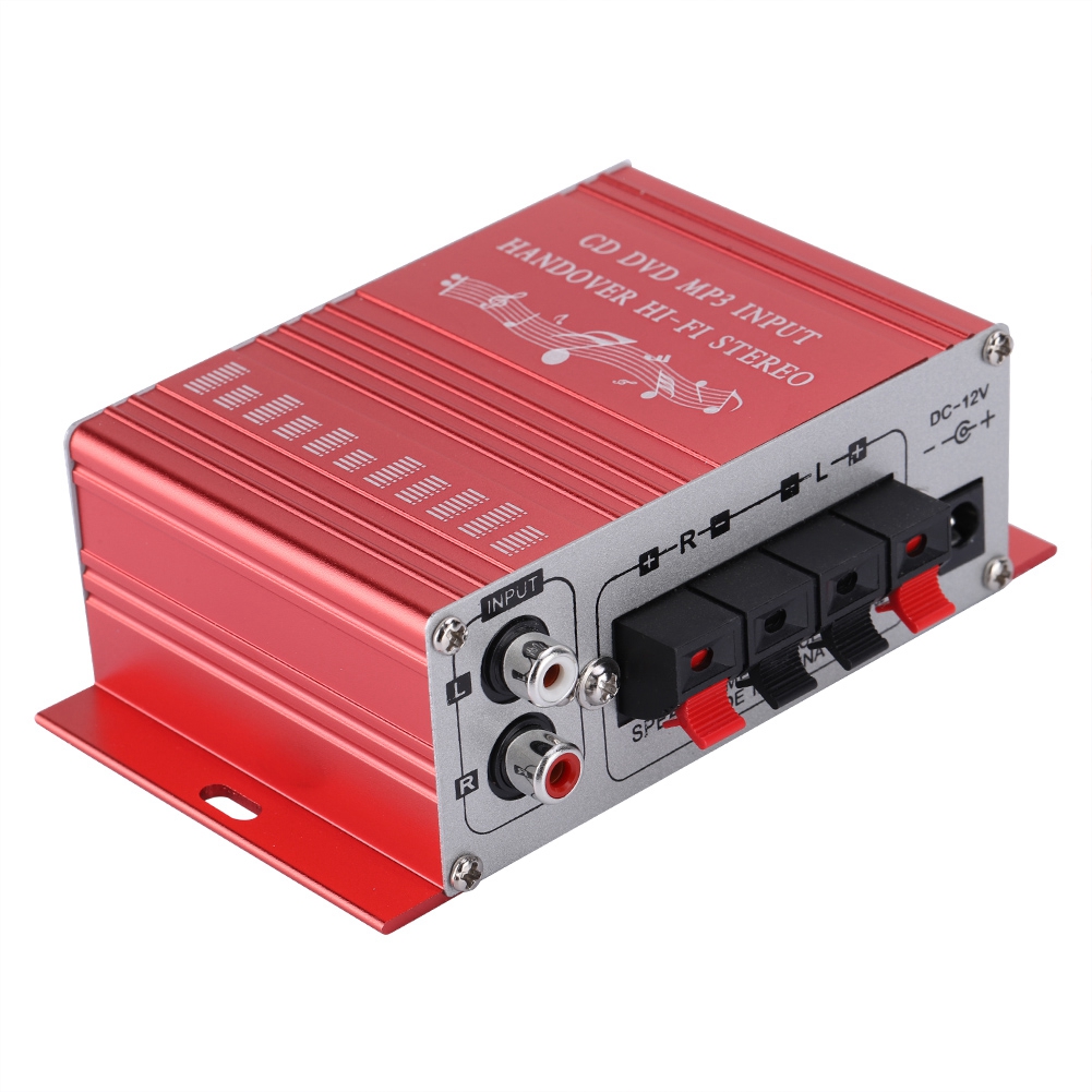Mini-digital-autoradioverstärker Mit Hi-fi-, Cd-, Dvd-, Mp3- Und Fm-player (rot)