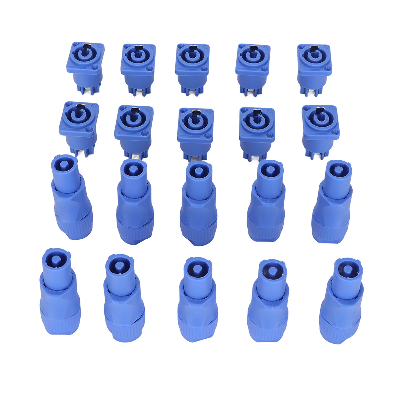 Packung Mit 10 3-poligen Stromanschlüssen Für Professionelle Bühnenbeleuchtung, Kompatibel Mit Großen Led-lautsprechern (250 V, 20 A).