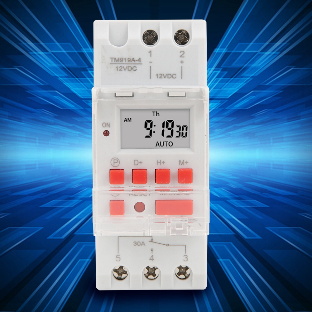 Tm919b-2 Programmierbarer Digitaltimer, 200–250 V Ac, 30 A, Mit Lcd-anzeige Und 7-tage-programmierung