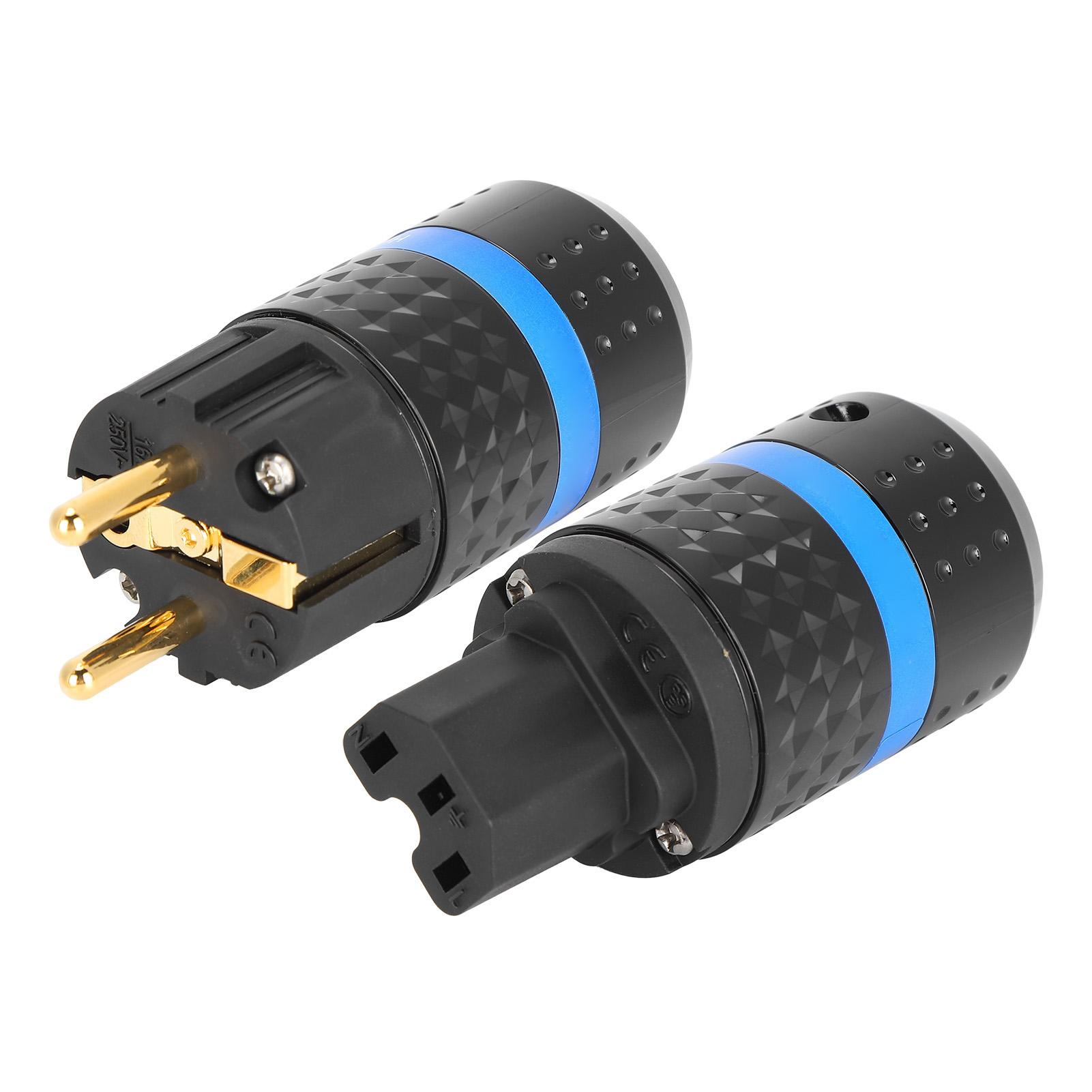 Langlebiger Iec Monosaudio-audiostecker Aus Reinem, Vergoldetem Kupfer, 100250v (e102g F102g (stecker/buchse))
