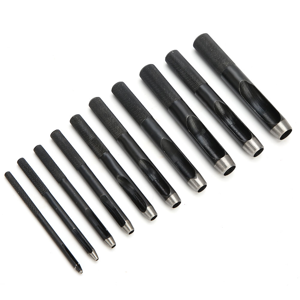 Satz Mit 10 Lochern Zur Herstellung Von Ledergürteln (1 Bis 10 Mm)
