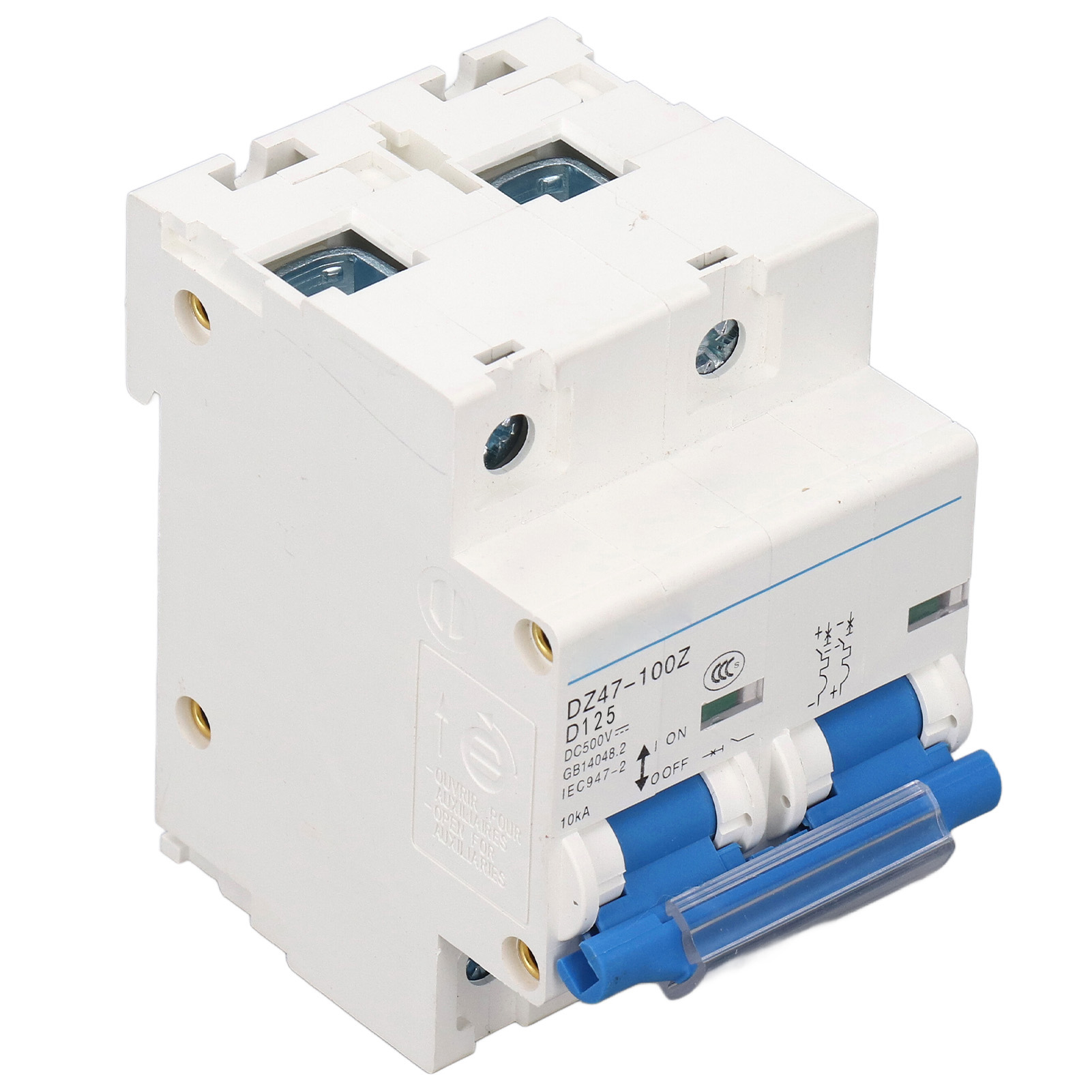 Leitungsschutzschalter 10 Ka, 36 Mm Din-schiene, Überlastschutz, 500 V Dc, 125 A