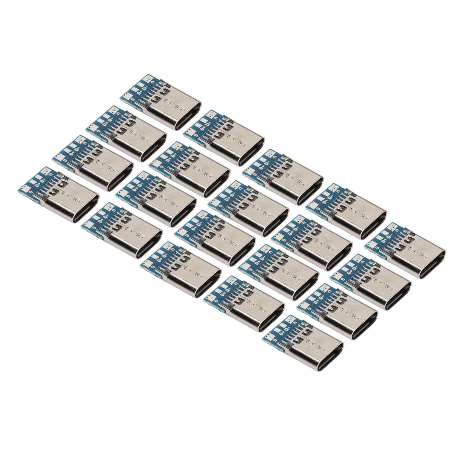 Packung Mit 20 Usb-c 14-pin Schnellladesteckern, Ip20 Wasserdicht, 5 V, 2 A, Für Laptops Und Kameras. Stecker Im Lieferumfang Enthalten.