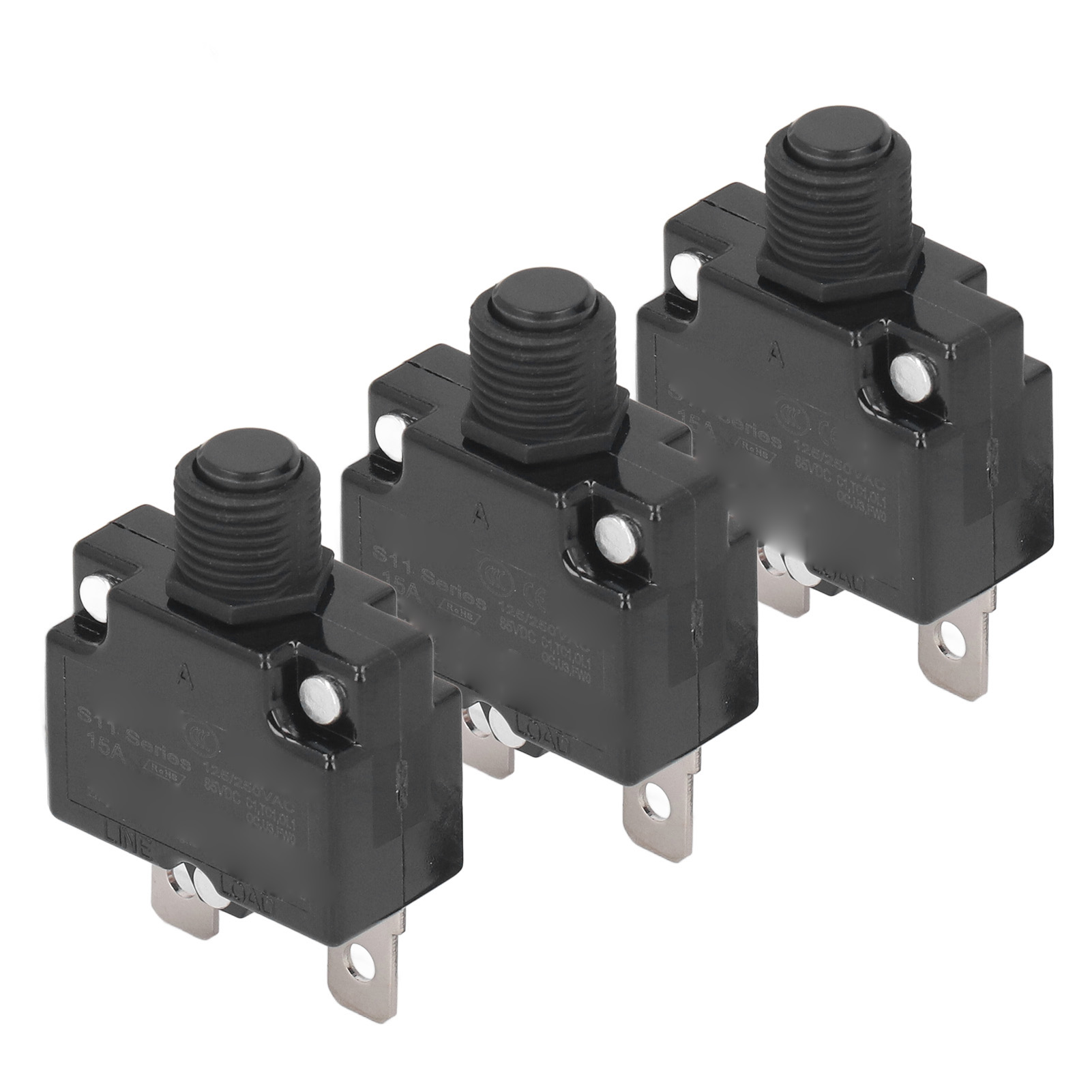 Packung Mit 10 Selbstzurücksetzenden 15-a-sicherungsrelais, Thermoschalter, Schutzschalter, Überlastschutz, Wasserdicht, 125/250 V Ac / 65 V Dc