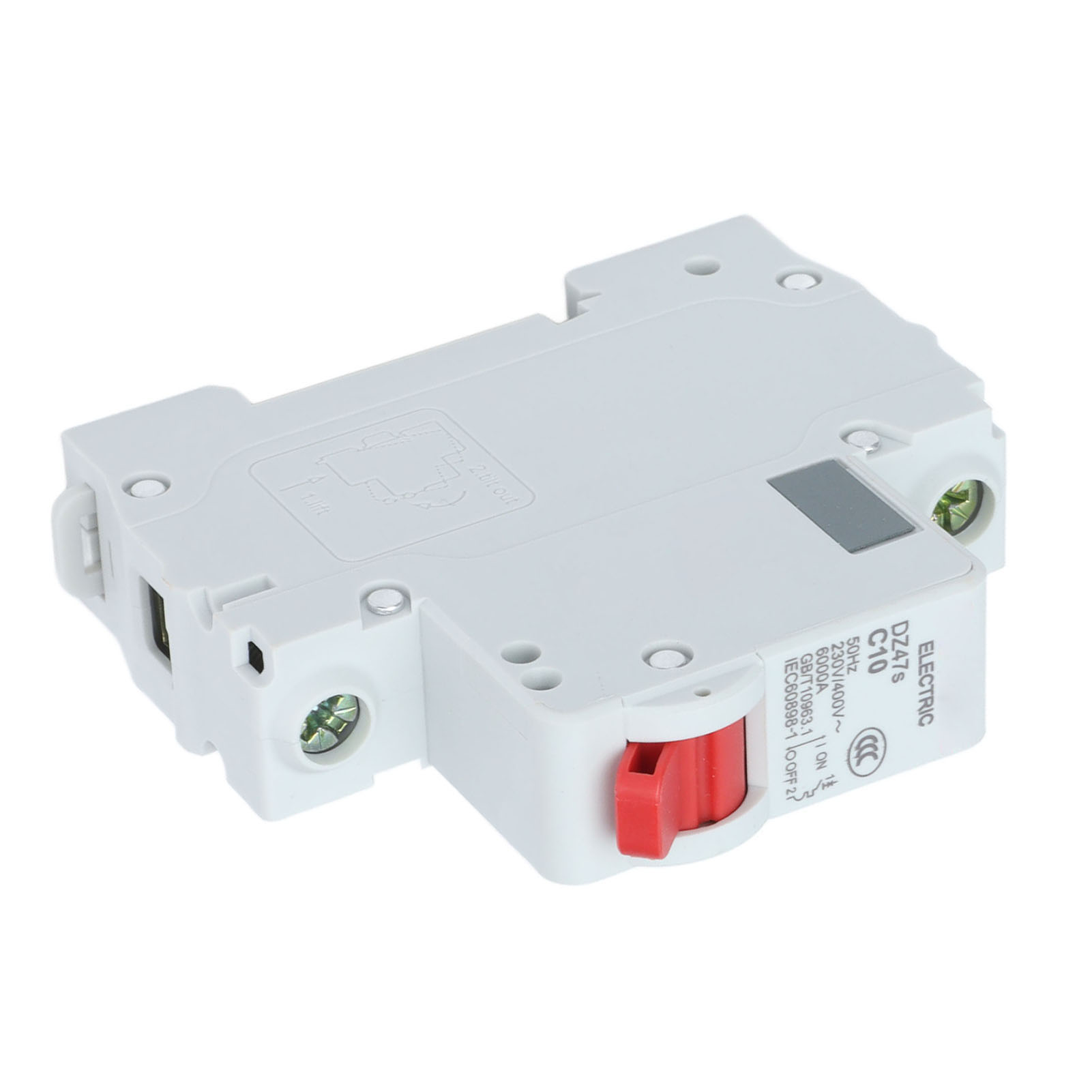 Professioneller Einphasiger Miniatur-leistungsschalter Für Din-schienenmontage 10 A 230 V/400 V Dz47s C10