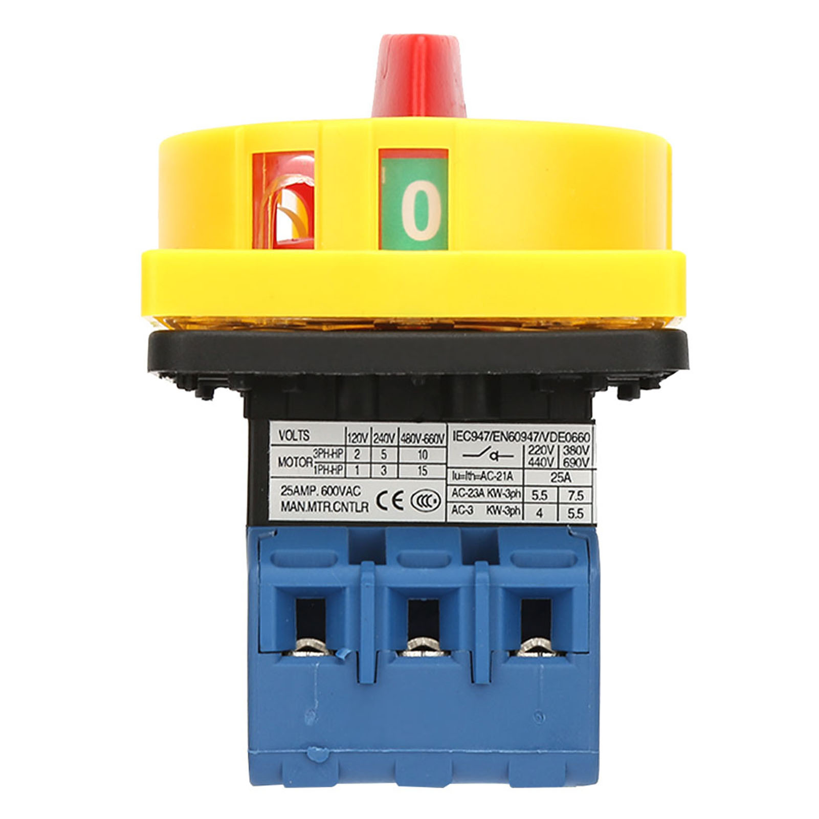 25a/32a Lastleistungsschalter, Dreipolig, 2-positionen-drehnocken, Ein/aus (25a)