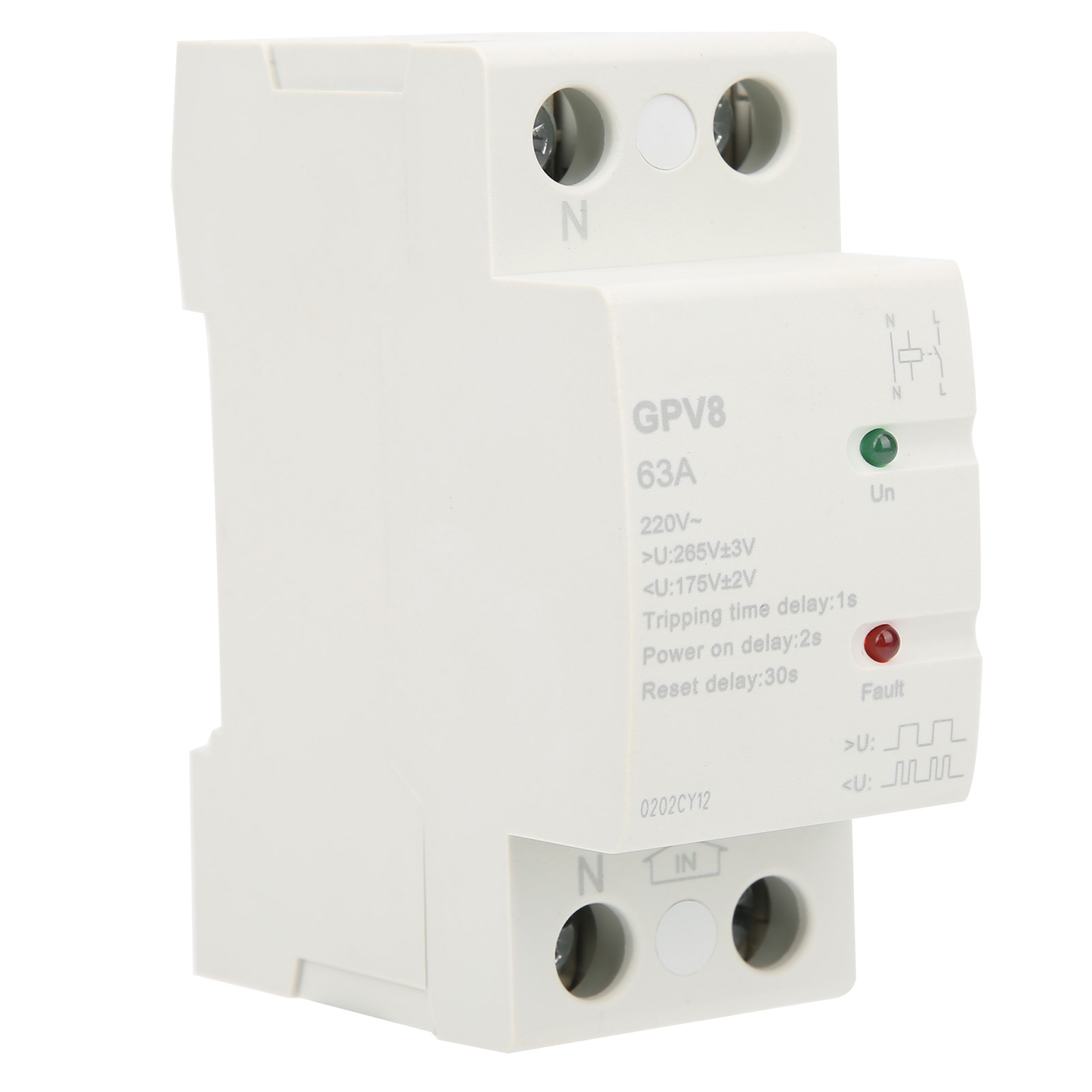 Gpv82pd Spannungsschutzgerät Mit Automatischer Rückstellung Und Led-anzeigeleuchte (63 A)