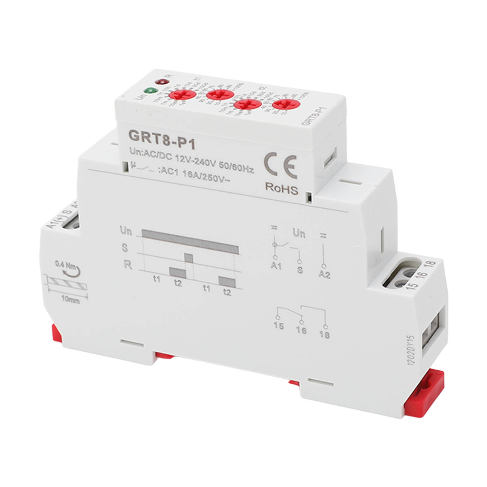 Multifunktionales Impulsverzögerungsrelais Mit Led-anzeige, 12 V Ac – 240 V Dc