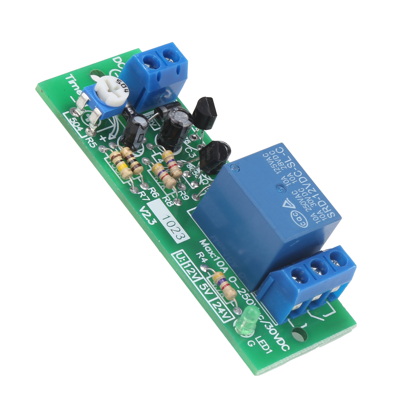 Zeitverzögerungsrelaismodul, Zeitschalter, Hochpräzise Elektronisches Gerät Qf1023-a-10m, 0–10 Minuten, 24 V Dc