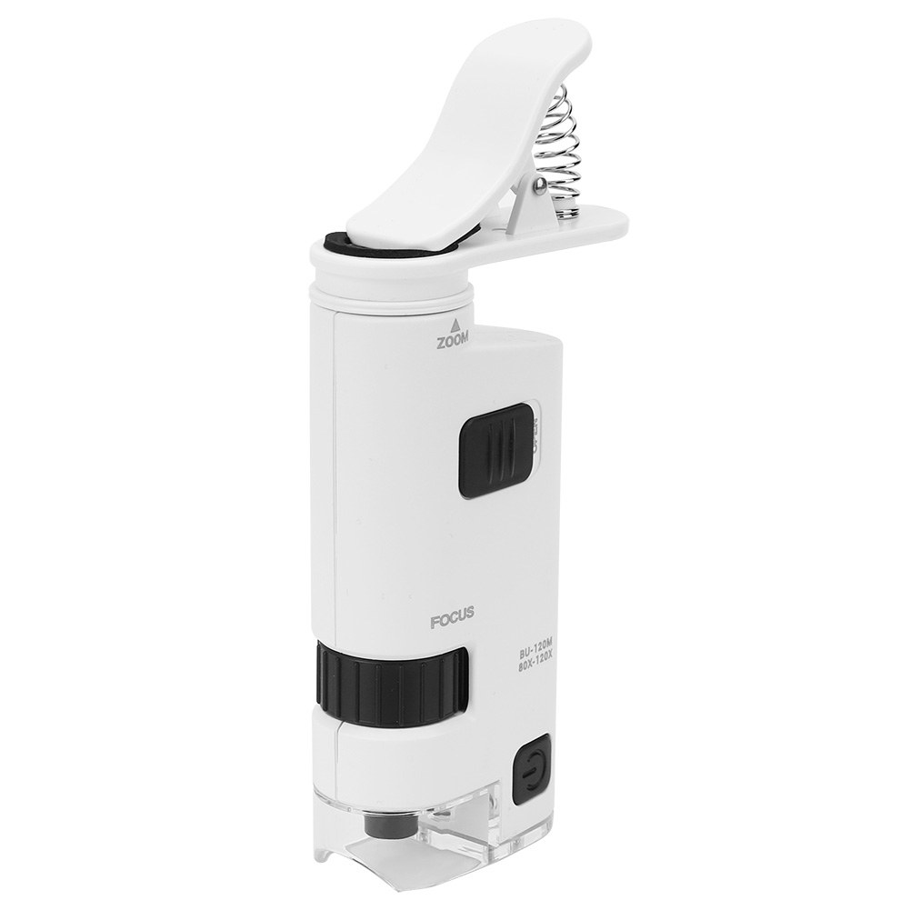 Led-mikroskop Für Mobiltelefone Mit Einstellbarem 80-120-fachem Zoom, Miniatur-lupe Für Smartphones, Vergrößerungsklemme