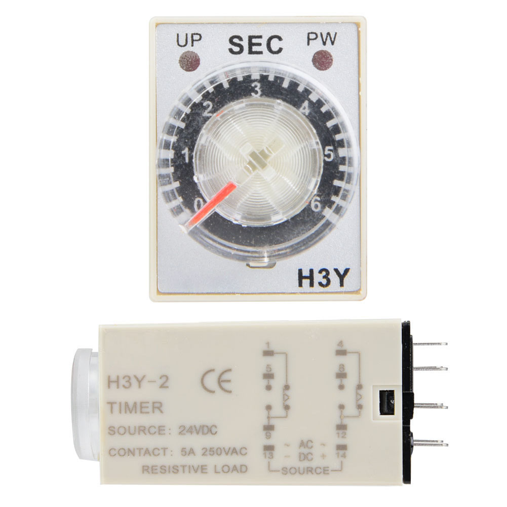24-v-gleichstrom-zeitverzögerungsrelais, H3y-2-timer, 6s-zeitschalter