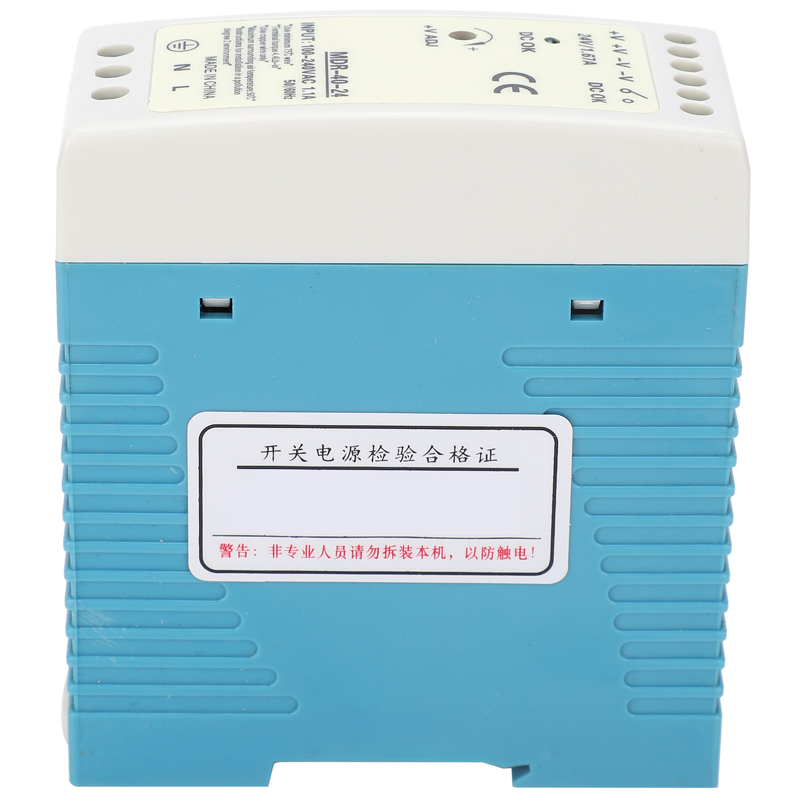 Berm Industrie-schaltnetzteil, Ein Ausgang, Din-schienenmontage Mdr-40-24, 24 V, 40 W, 100–240 V Ac