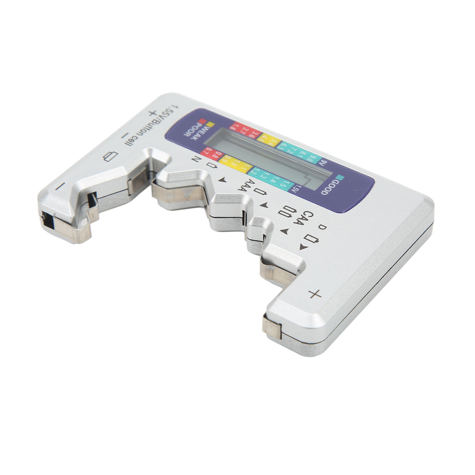Dcn Universal Digitaler Batteriekapazitätstester Aaa Aa 9v 1,5v (silberner Knopfzellenbatterieanalysator)