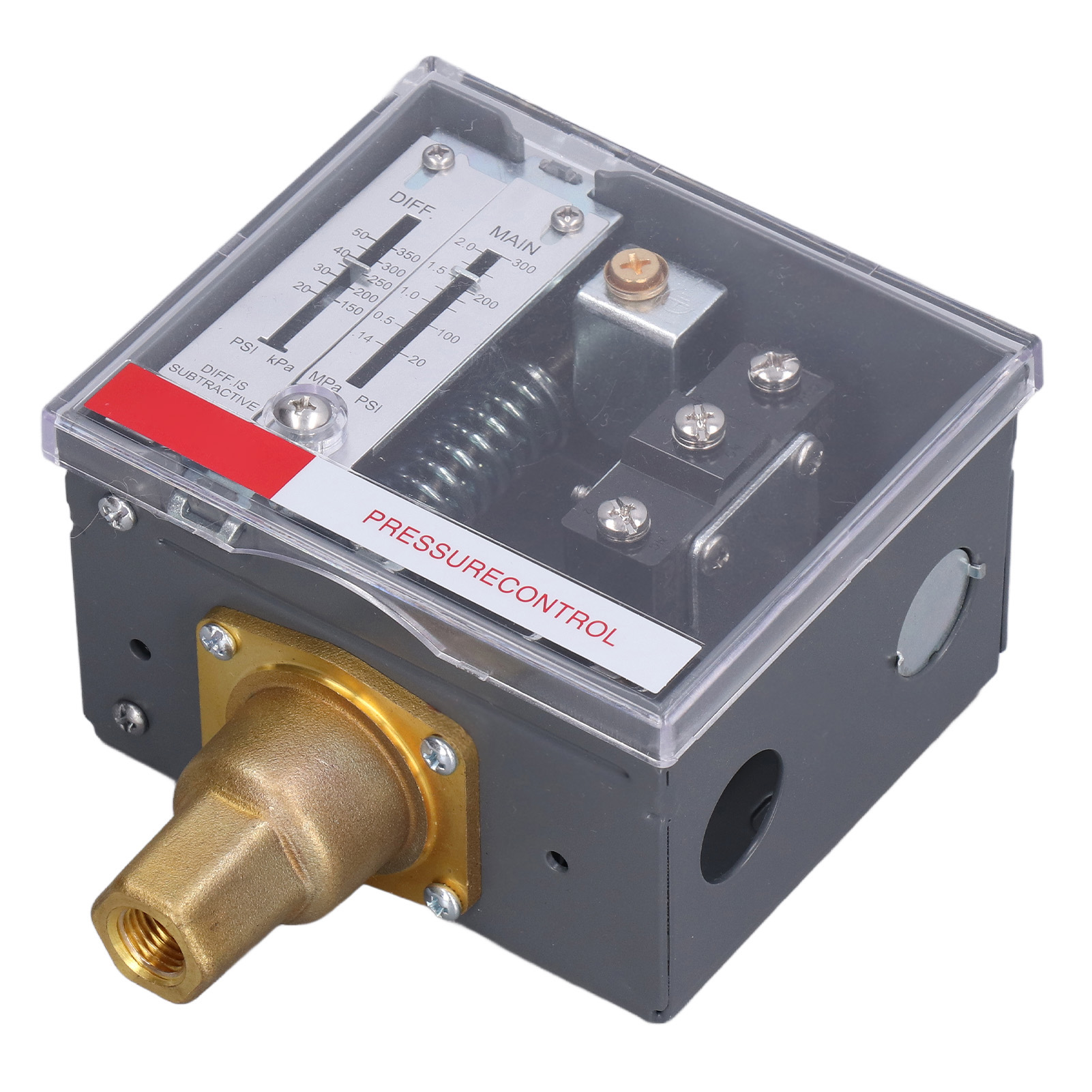 Lefoo Lf56 Druckschalter, Einstellbarer Druckregler Für Flüssigkeiten Und Dampf, Npt1/4‑18 Spdt