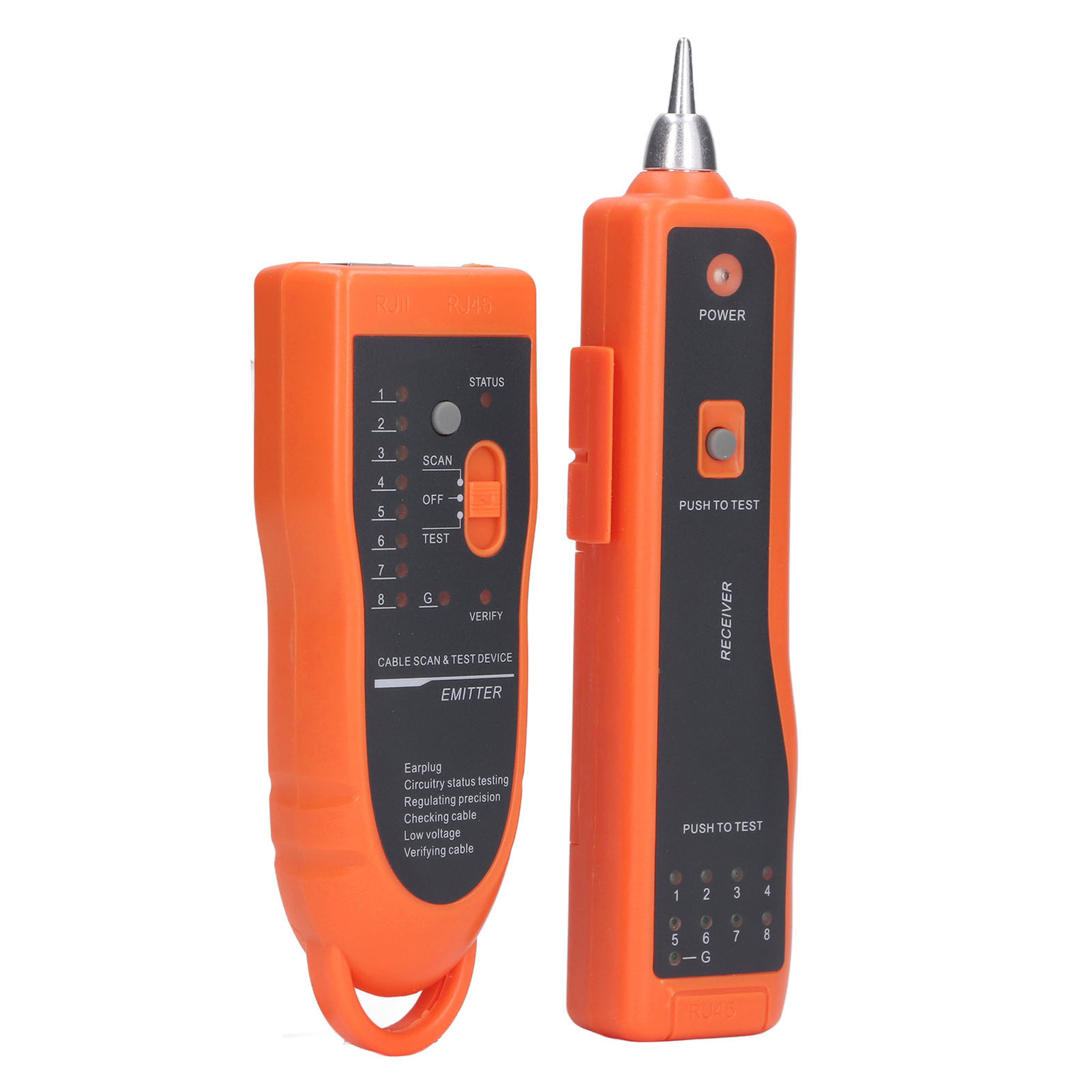 Multifunktionaler Kabeldetektor Mit Kopfhörern, Rj11- Und Rj45-netzwerkleitungssucher, Telefonkabeltester