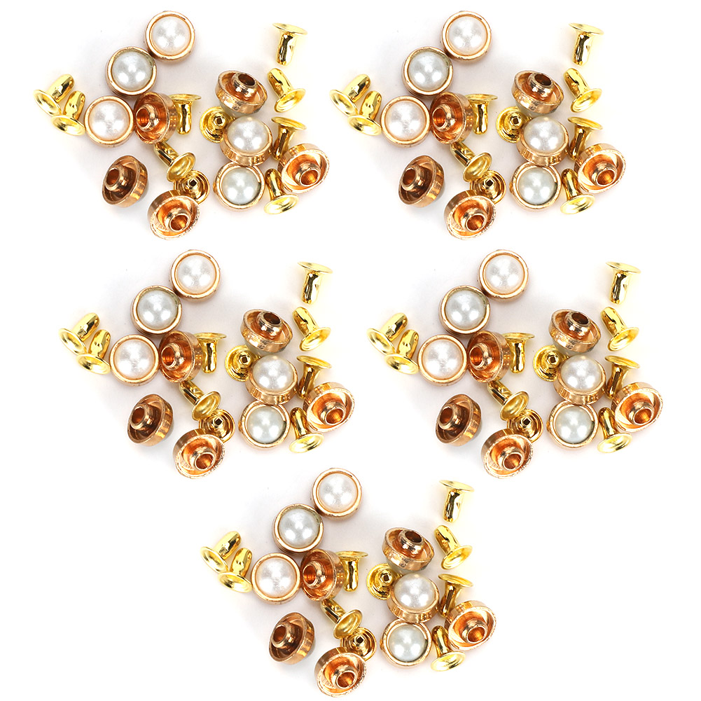 Packung Mit 100 Farbigen Kristallnieten (8 Mm), Dekorativen Zinklegierungsnägeln, Weiß, Für Gepäck, Kleidung Und Schuhe.