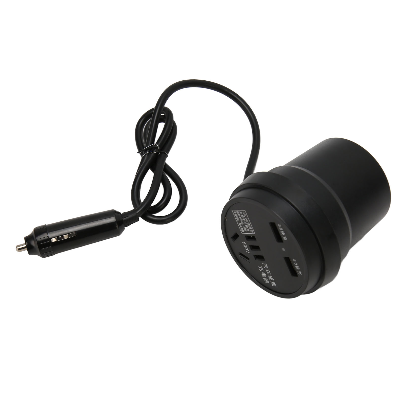 150-w-auto-konverter Mit Qc3.0-schnellladeanschlüssen, 12v/24v Dc Auf 110v/220v Ac Konverter, Ideal Für Reisen, Outdoor-aktivitäten, Büro Und Camping.