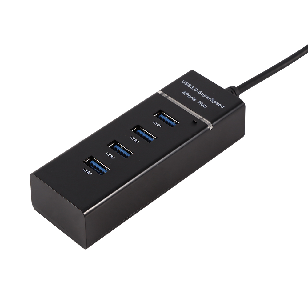 4-port-high-speed-usb-3.0-hub, Tragbarer Konverter-adapter, Kartenleser Für Macbook, Schwarz