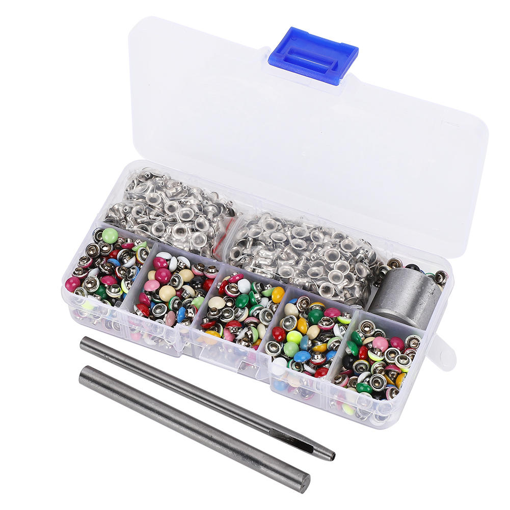 Packung Mit 380 Runden, Pilzförmigen Nieten In Messingfarbe Zur Verzierung Von Leder, Gürteln, Handtaschen, Werkzeugkästen Und Anderen Heimwerkerartikeln (6 Mm).