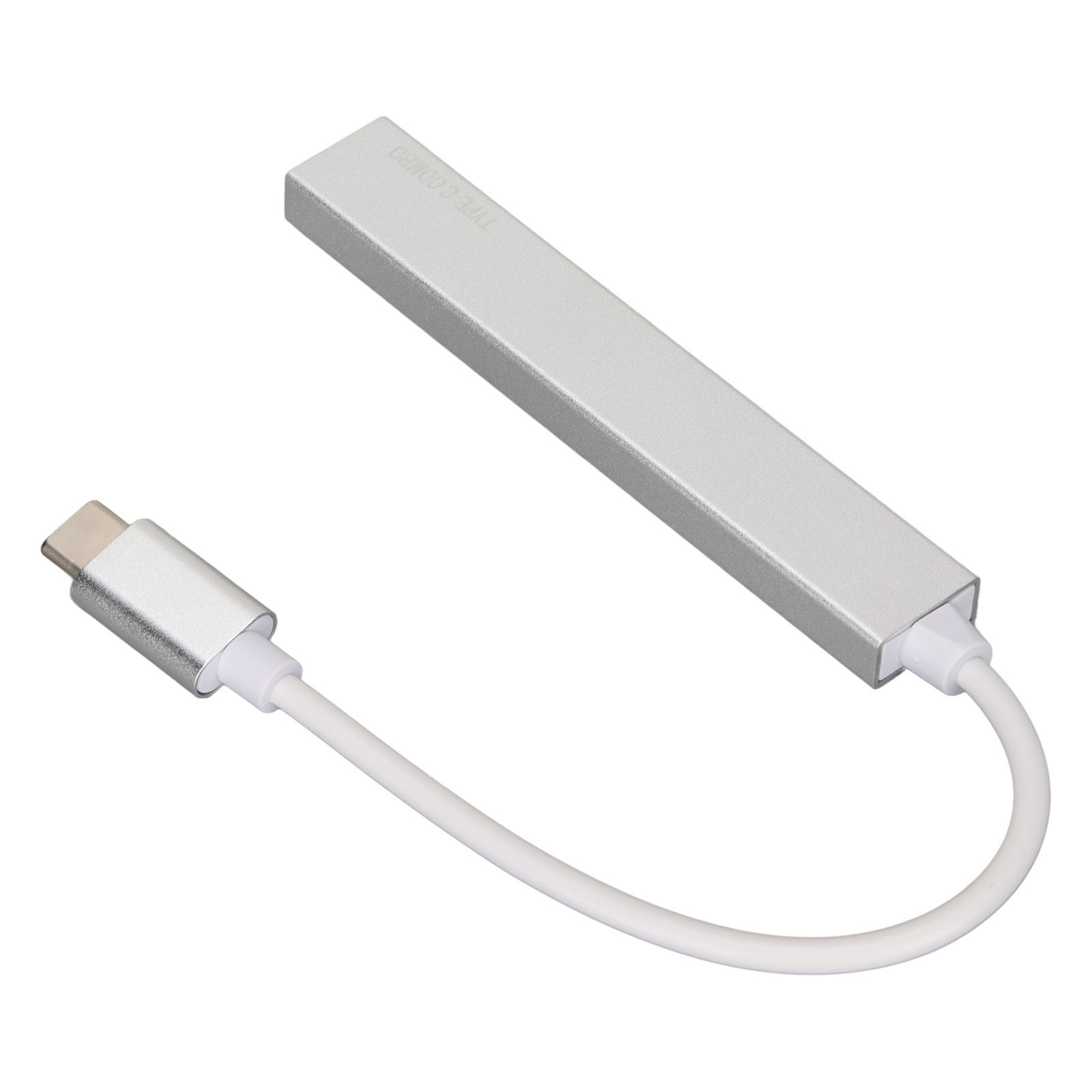 4-in-1 Usb-c-dockingstation, Tragbare Mini-dockingstation In Silber Für Desktop- Und Laptop-computer. Wandelt Ihre Usb-c-speicherkarte In Eine Usb-2.0-speicherkarte Um.