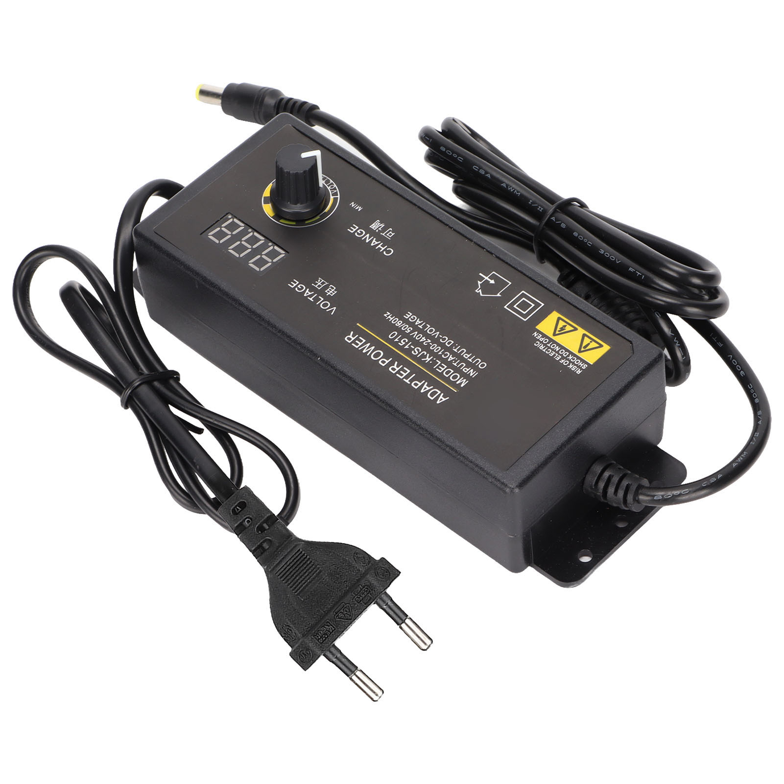 90-w-8-a-netzteil (3 V Bis 12 V), Einstellbarer Ac/dc-wandler Mit Led-digitalanzeige Für Lcd-monitore Und Mini-fernseher, 100–240-v-eu-stecker