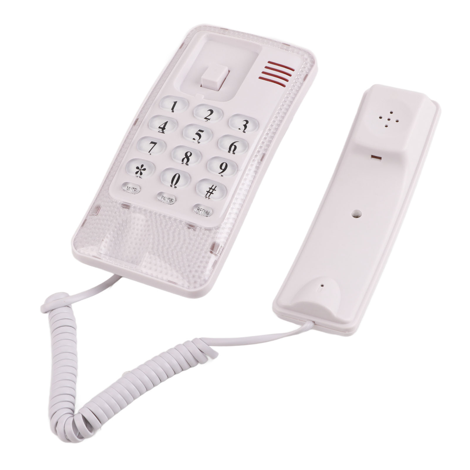 Kxt-438 Kabelgebundenes Wandtelefon Mit Schnellwahlwiederholung Und Stummschaltfunktion, Weiß, Für Zuhause, Hotel, Schule Oder Büro.
