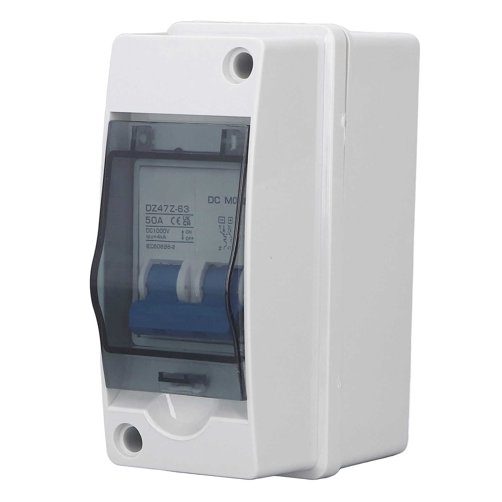 Miniatur-gleichstrom-leistungsschalter Mit Ip65 4000 A Verteilerkasten, Wasserdichter 1000 V 50 A Gleichstrom-trennschalter