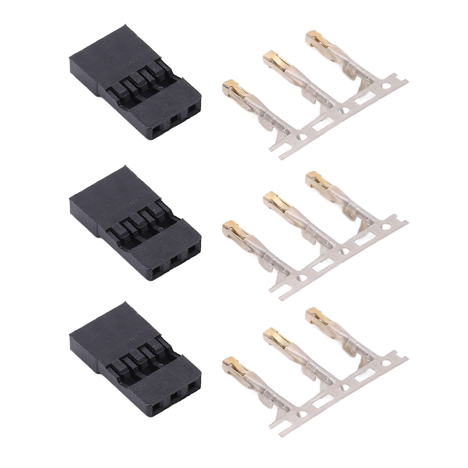 Set Mit 100 Jr-steckern (männlich, 11.010), Vergoldet, Für Elektronische Geräte.