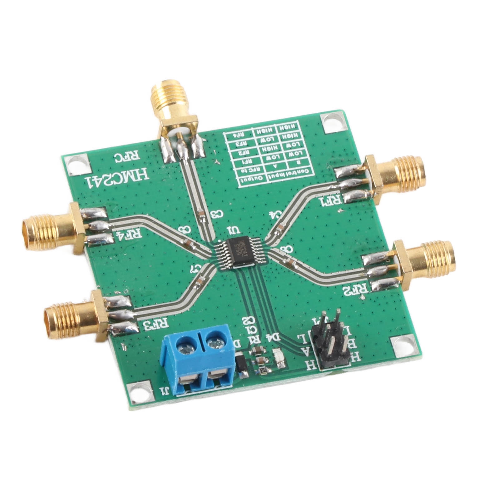 Sp4t Dc-3,5 Ghz Hf-schaltplatine, 4-wege-unipolares Drahtloses Hf-schaltmodul Für Catv-dbs-basisstation