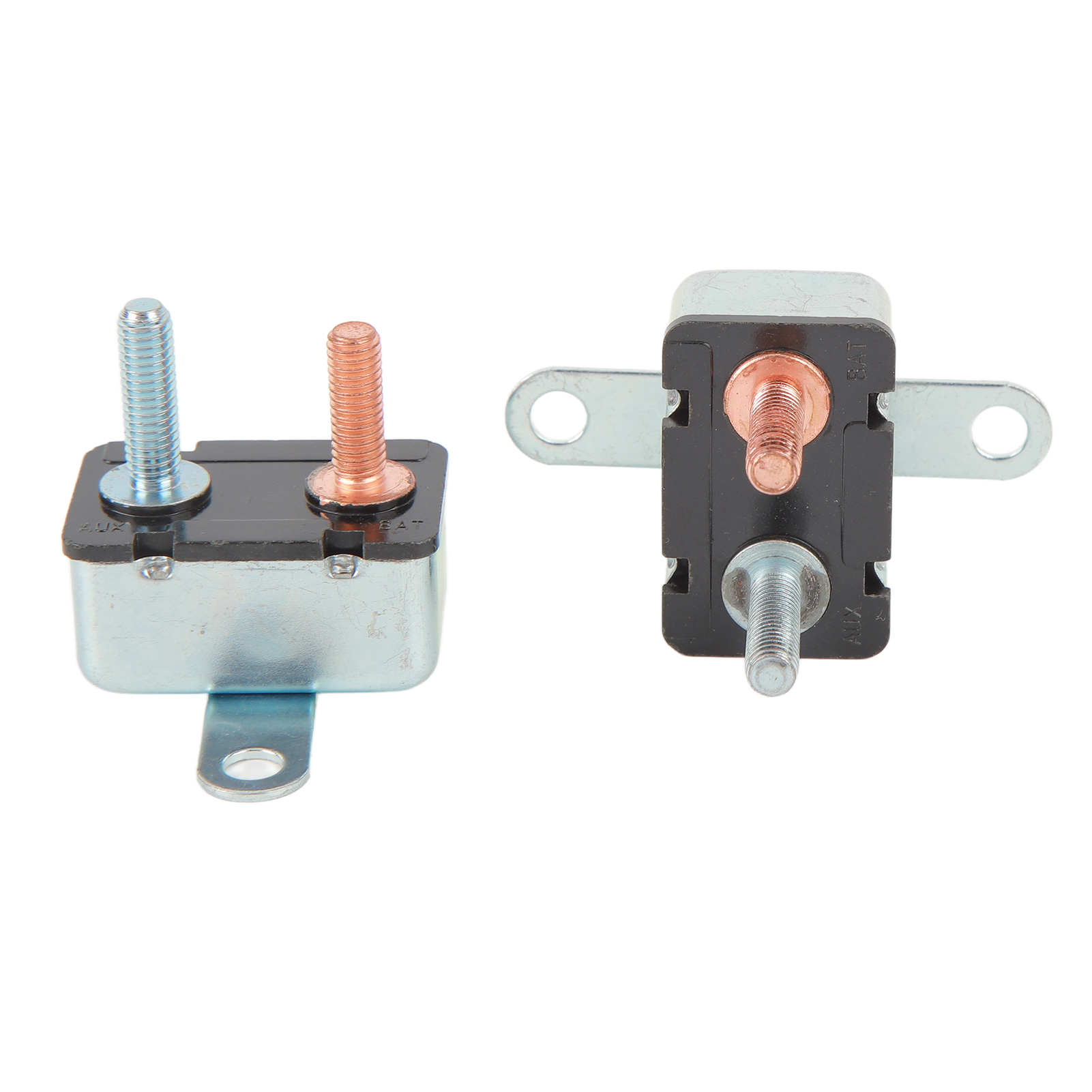 Satz Mit 2 Selbstzurücksetzenden Leitungsschutzschaltern Aus Aluminiumlegierung, Überlastschutz, Für Autos Und Boote, 12 V/24 V, 50 A