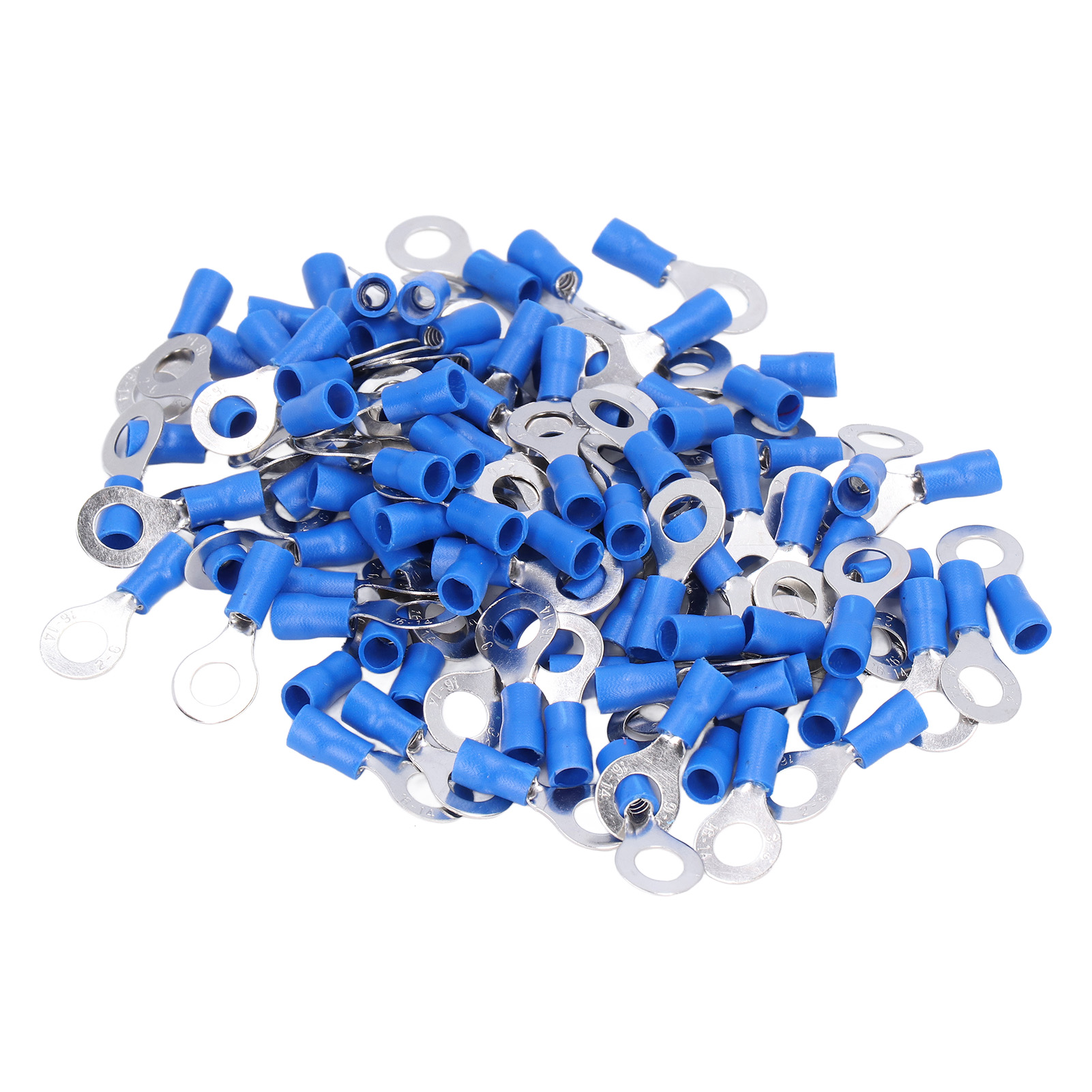100 Vorisolierte Ringkabelschuhe Aus Kupfer Und Pvc Für Maschinen, Awg 16-14