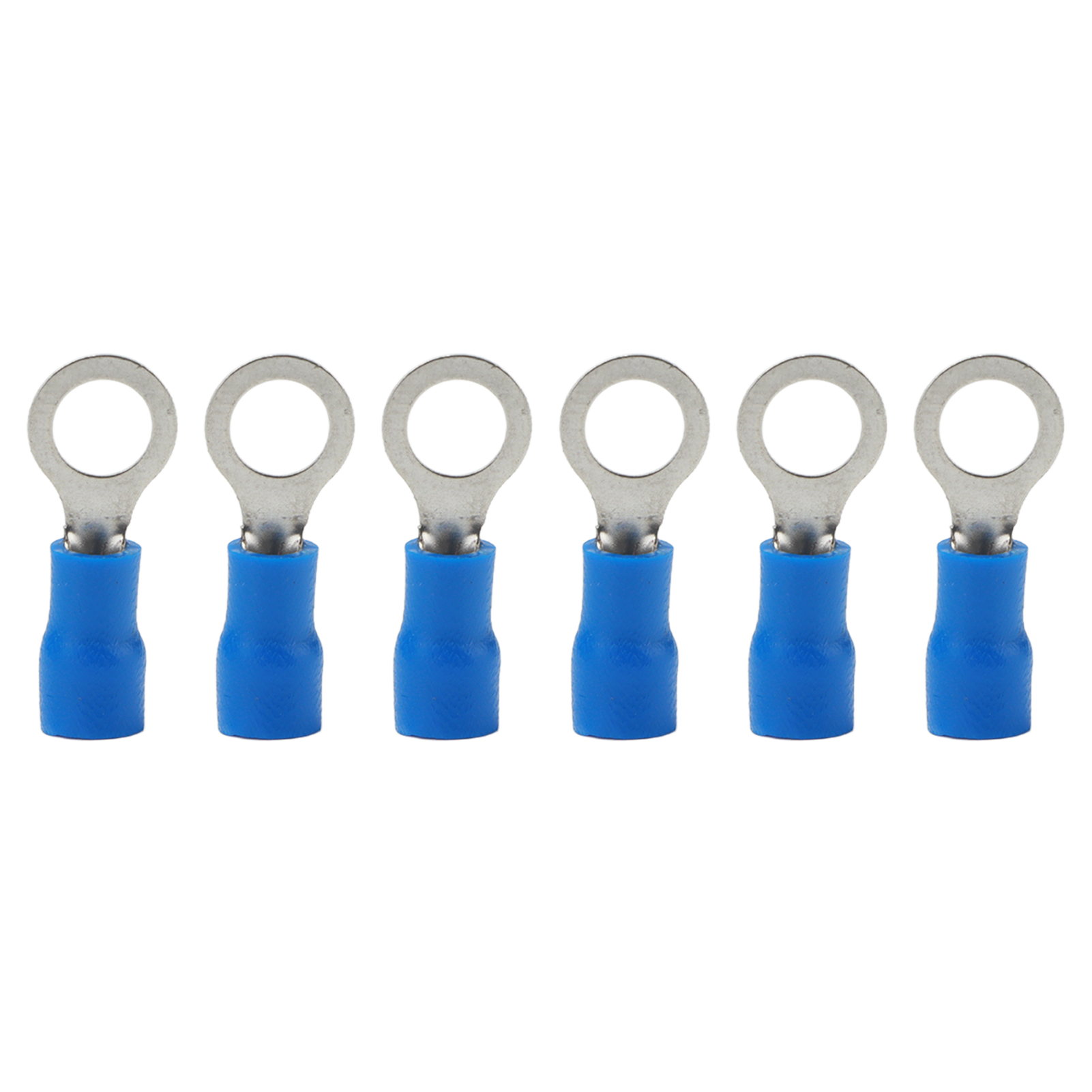 Packung Mit 100 Vorisolierten Ringkabelschuhen, Verbinder Für Kupfer- Und Pvc-drähte, Für Maschinen, Awg 22–16rv1,25–5, Blau