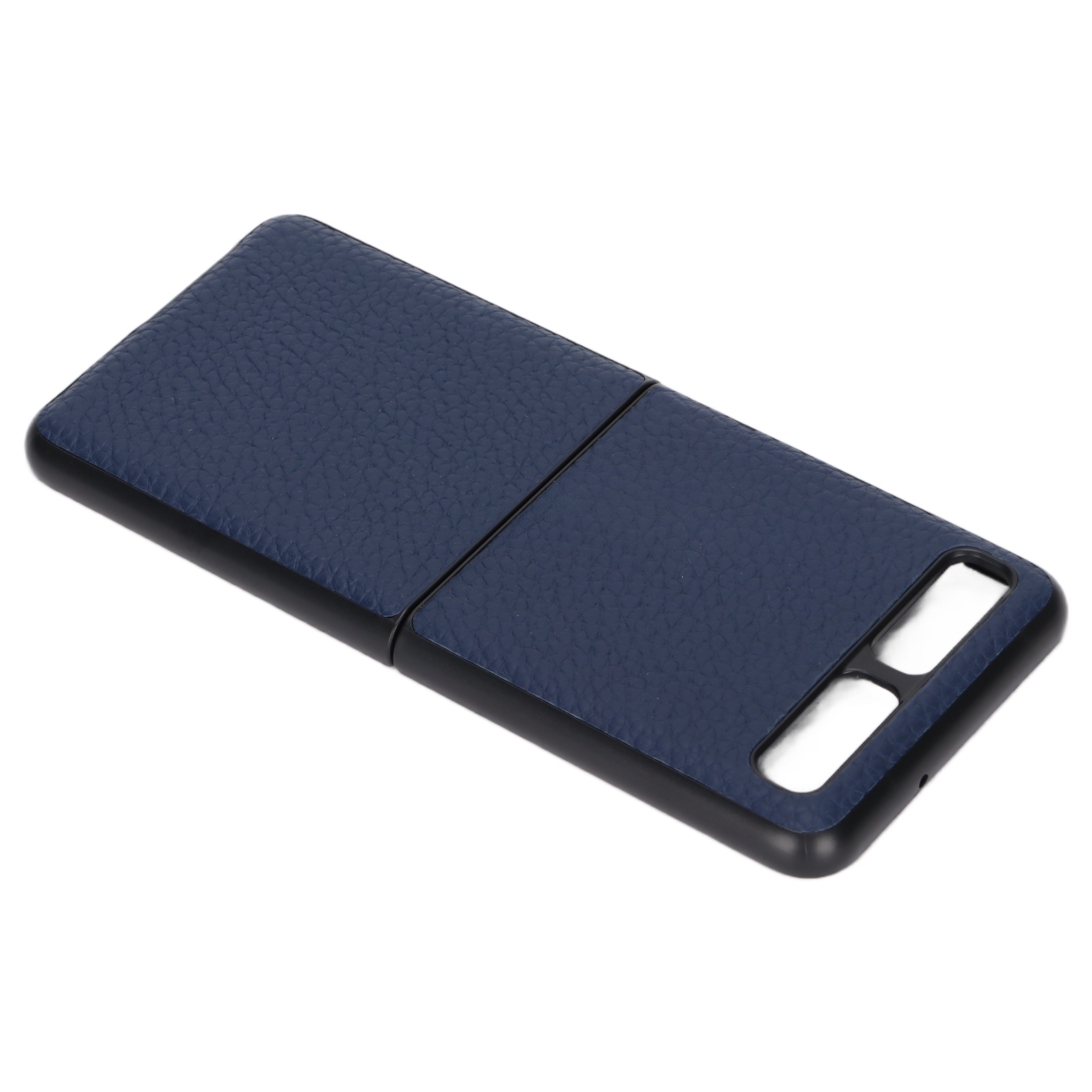 Leder-handyhülle Mit Schutzhülle Für Samsung Galaxy Z Flip, Kratzfest, Blau Shellblue Typ 1