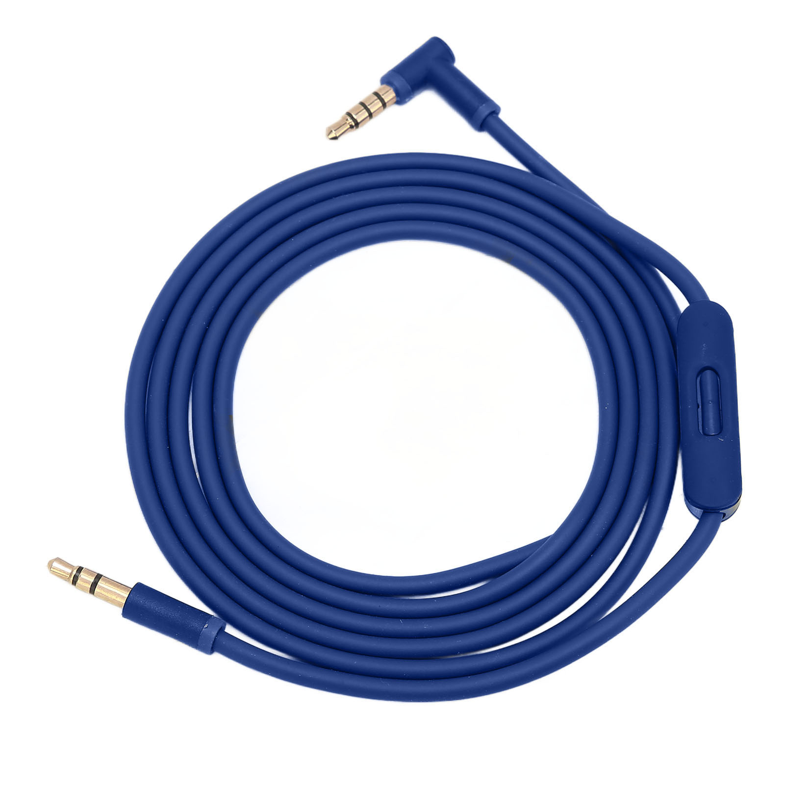 Ersatz-audiokabel Mit Integriertem Mikrofon Und Wiedergabesteuerung, Tragbares Audiokabel Für Kopfhörer, Blau