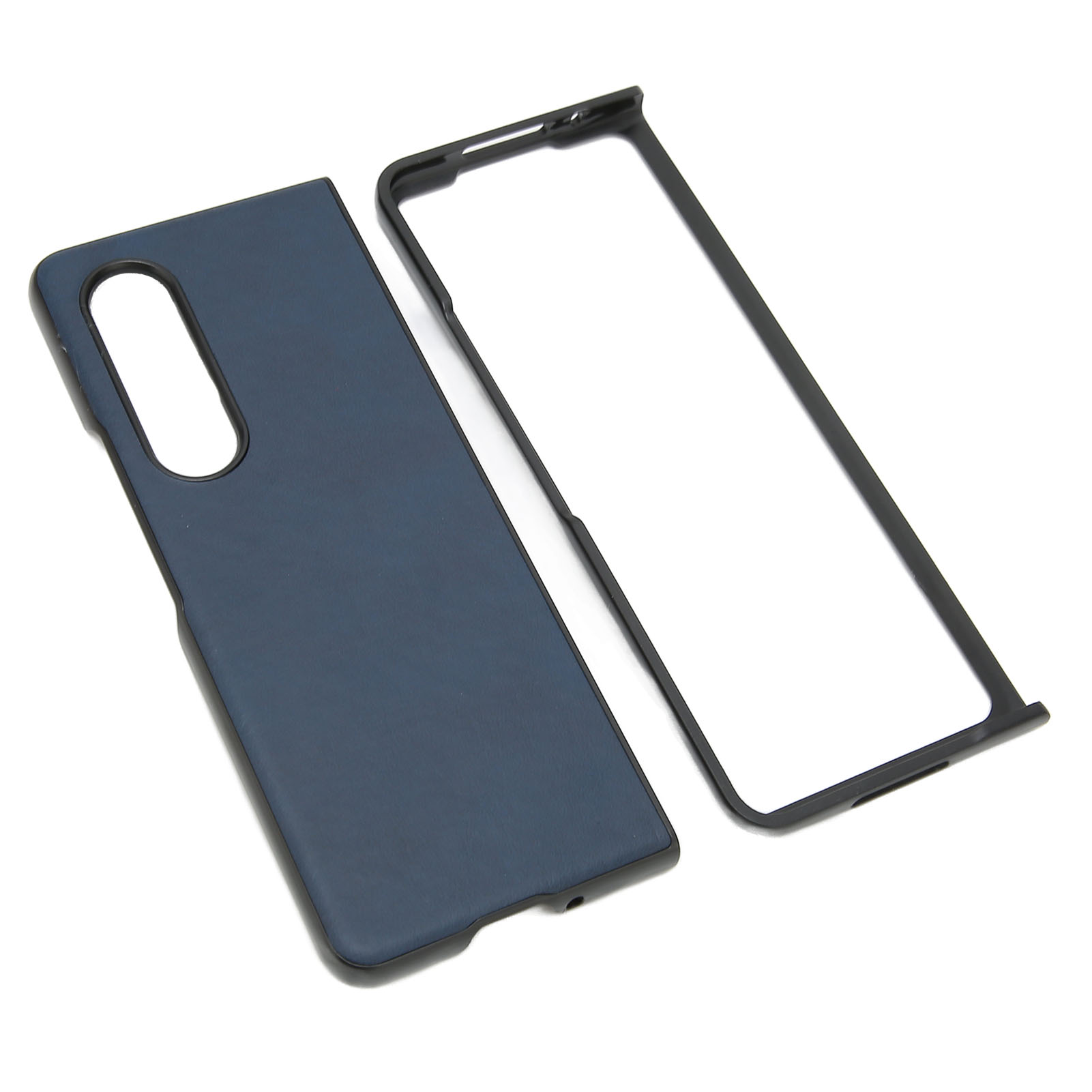 Kratzfeste Schutzhülle Aus Pu-leder Für Galaxy Z Fold 3 (blau)