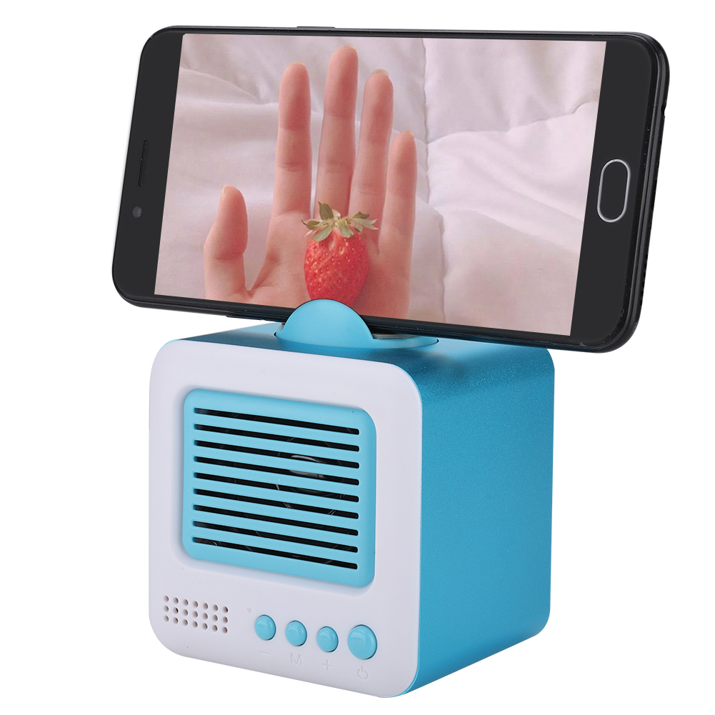 Vintage Tv-/telefonständer Mit 2-in-1 Multifunktionalem Mini-bluetooth-lautsprecher (blau)
