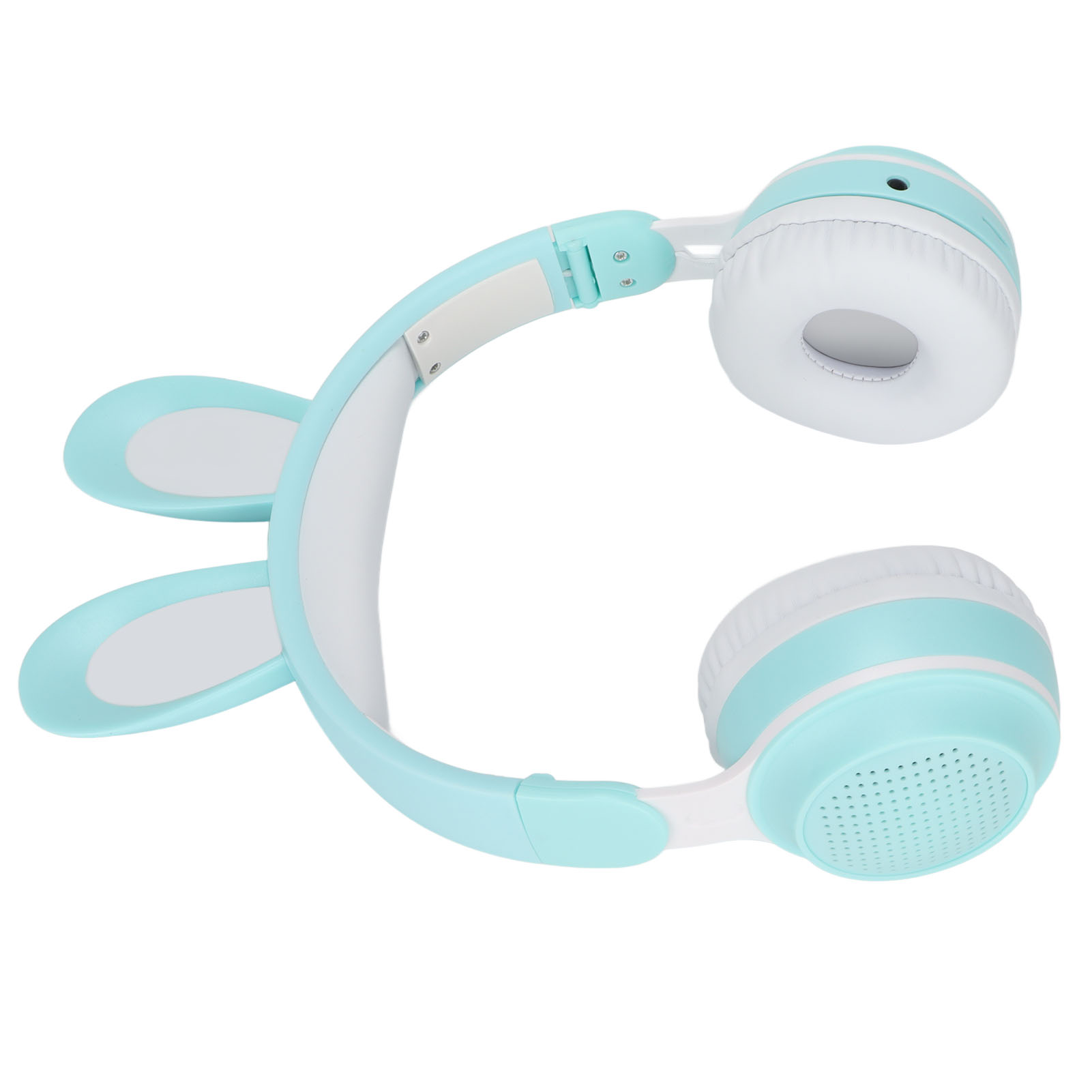 Faltbarer Bluetooth 5.0-kopfhörer Für Kinder, Mit Hasenohren, Farbigem Led-licht, Kompatibel Mit Pc Und Tablet, Ideal Für Online-lernen (grün).