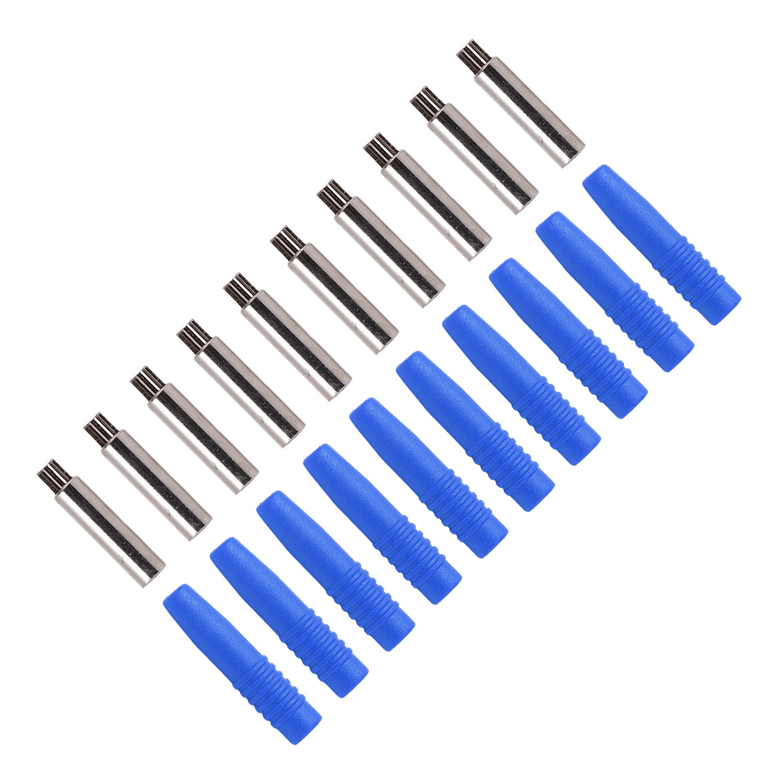 Packung Mit 10 Isolierten 2-mm-bananensteckern Mit Schutzhülle Für Testgeräte (blau)